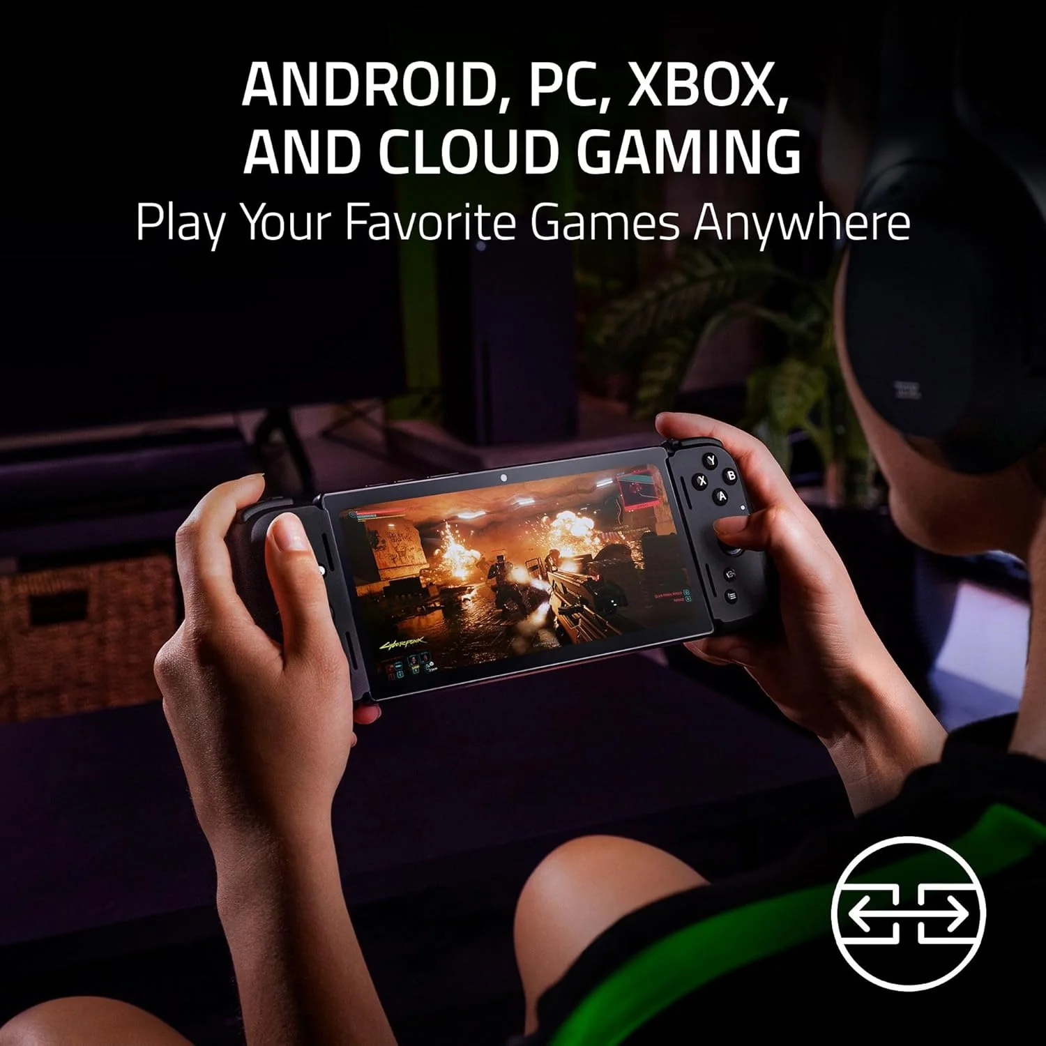 Razer Edge - Android Gaming Handheld with Kishi V2 Pro Controller (Qualcomm Snapdragon G3X Gen 1, 6.8” 144Hz AMOLED FHD+ Touchscreen Display, HyperSense Haptics, PC, Xbox, and Cloud Gaming) Black - Image 5