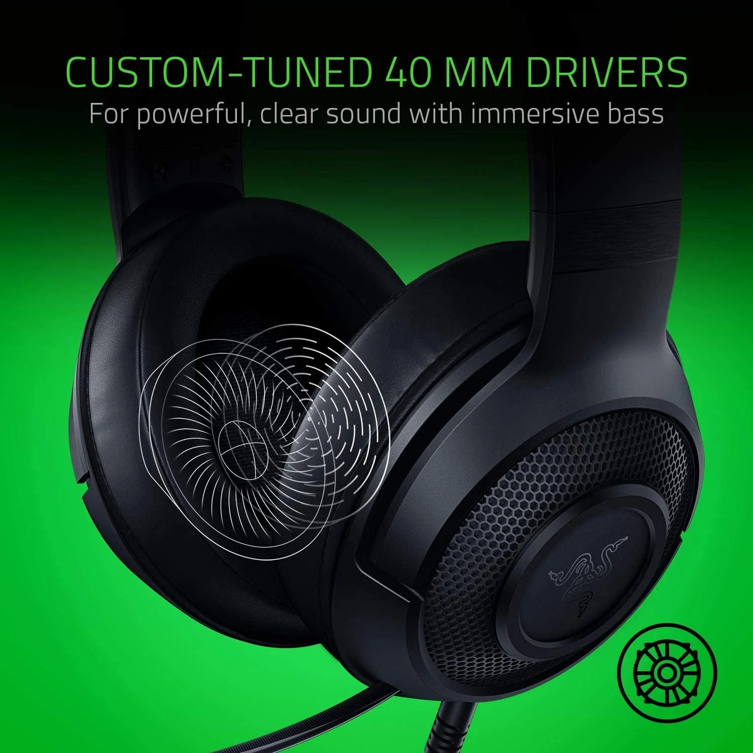 Razer Kraken X Lite Ultralight Gaming Headset: 7.1 Surround Sound Capable - Lightweight Frame - Bendable Cardioid Microphone - for PC, Xbox, PS4, Nintendo Switch - Image 4