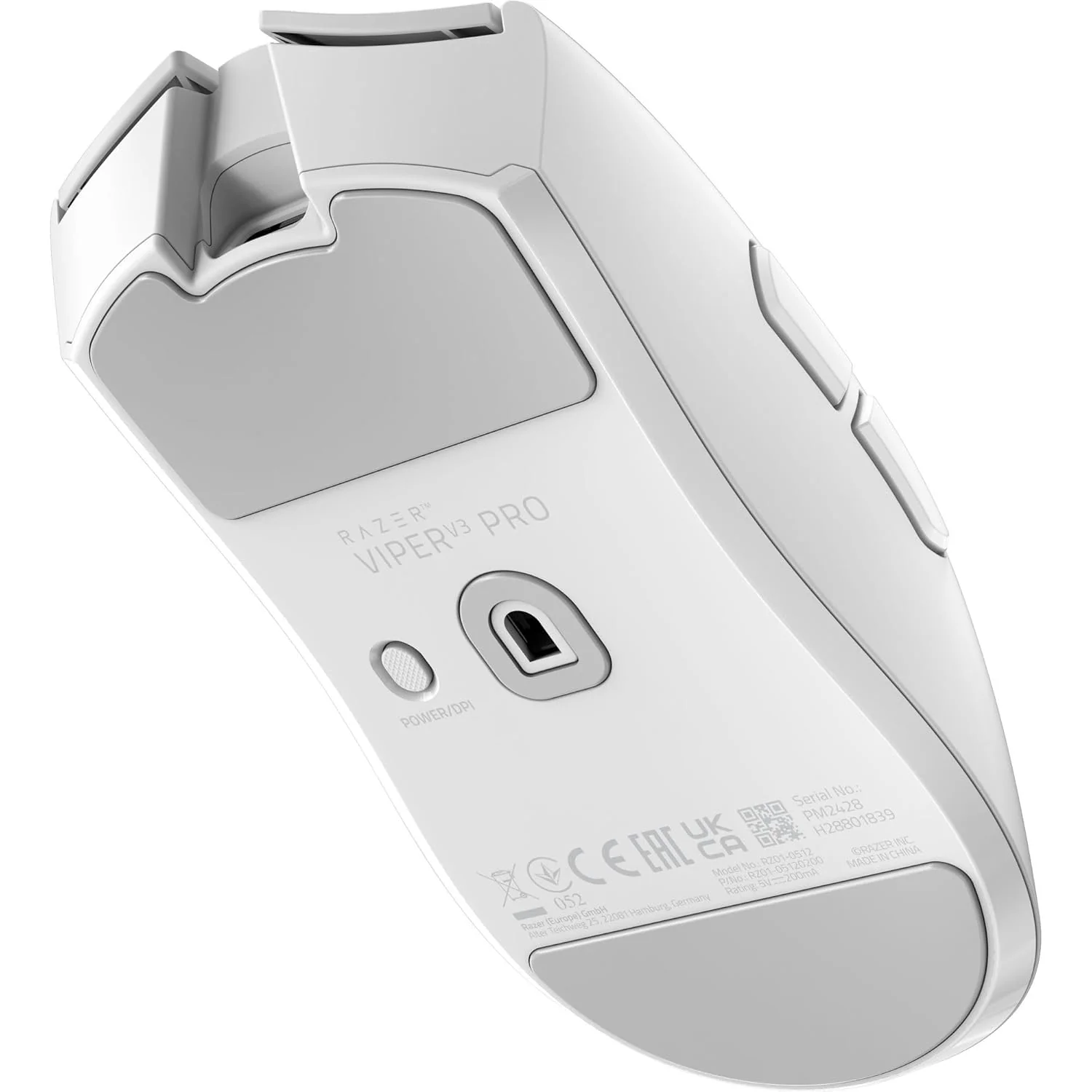 Razer Viper V3 Pro Wireless Esports Gaming Mouse: Symmetrical - 54g Lightweight - 8K Polling - 35K DPI Optical Sensor - Gen3 Optical Switches - 8 Programmable Buttons - 95 Hr Battery - White - Image 3