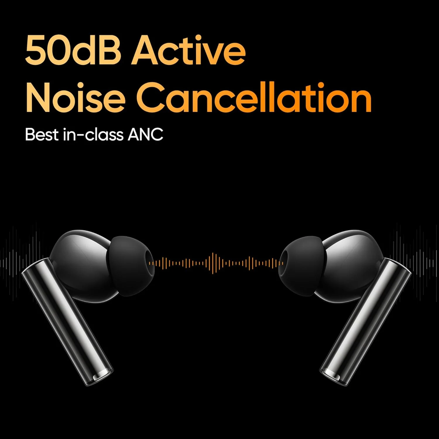 realme Buds Air 5 Pro Truly Wireless in-Ear Earbuds with 50dB ANC, realBoost Dual Coaxial Drivers, 360° Spatial Audio Effect, LDAC HD Audio, Upto 40Hrs Battery with Fast Charging - Image 4
