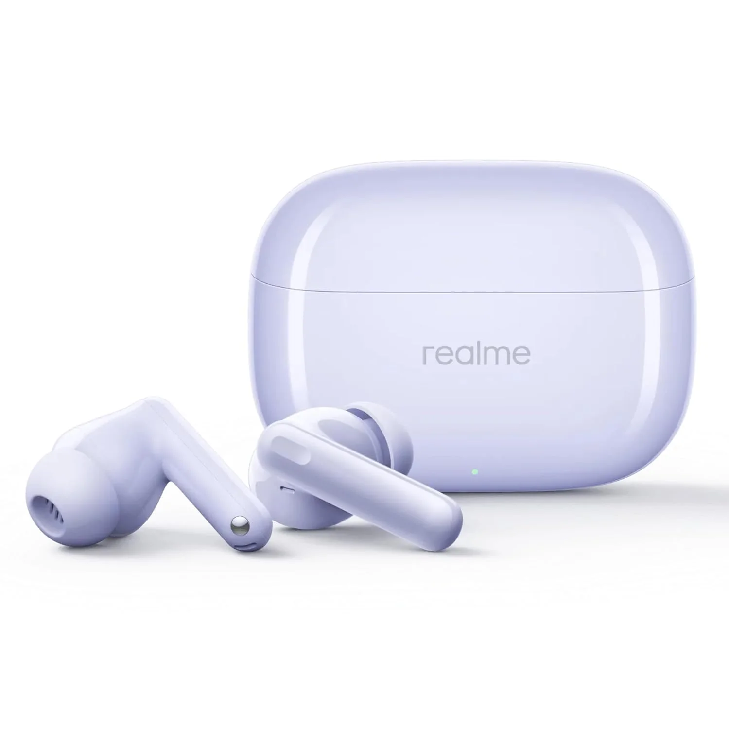 realme Buds T310 True Wireless in-Ear Earbuds with 46dB Hybrid ANC, 360° Spatial Audio, 12.4mm Dynamic Bass Driver, Upto 40Hrs Battery and Fast Charging (Monet Purple) - Image 2