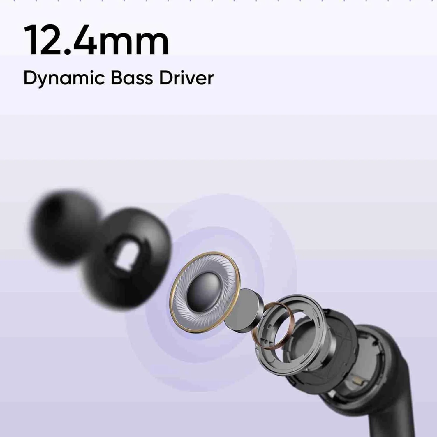 realme Buds T310 True Wireless in-Ear Earbuds with 46dB Hybrid ANC, 360° Spatial Audio, 12.4mm Dynamic Bass Driver, Upto 40Hrs Battery and Fast Charging (Monet Purple) - Image 6