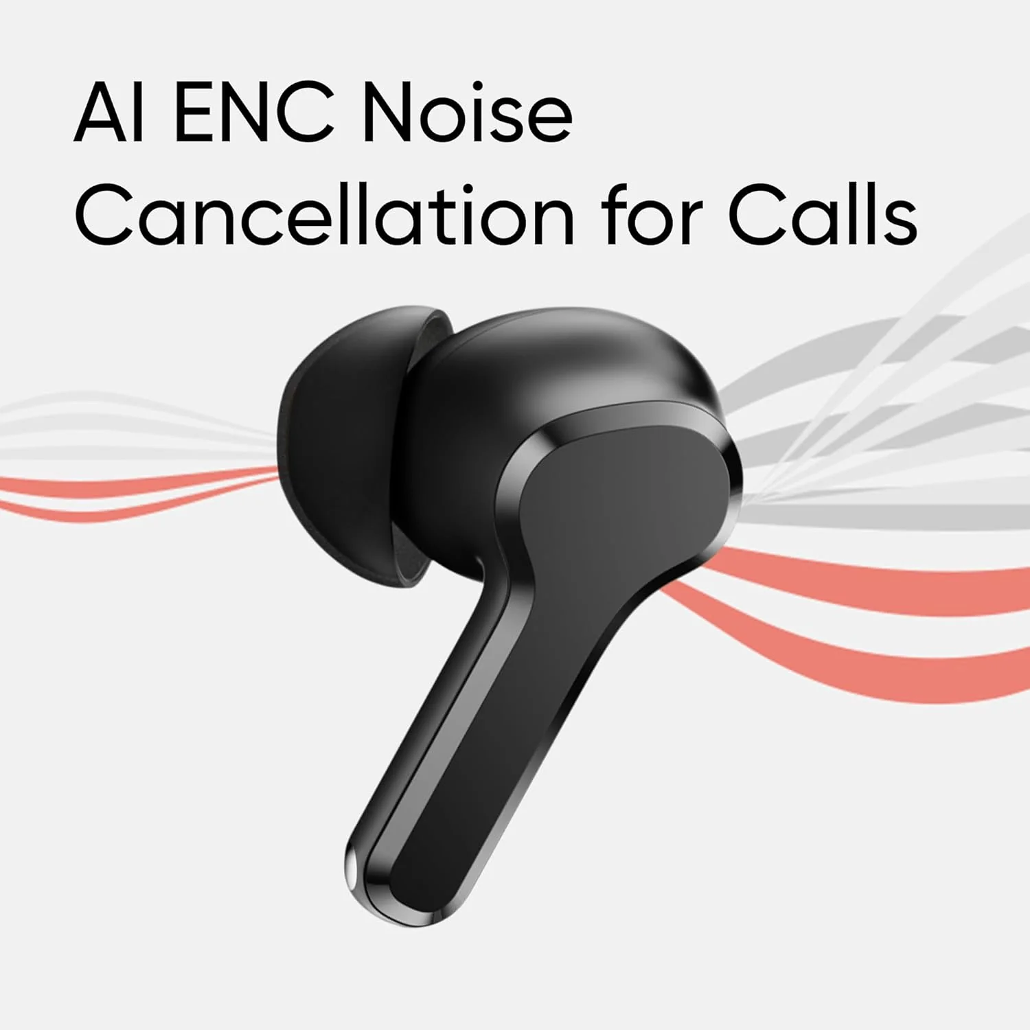 realme Earbuds T110 with Ai Enc for Calls, Upto 38 Hours of Playback and Fast Charging Bluetooth in Ear Headset (Punk Black, True Wireless) - Image 3