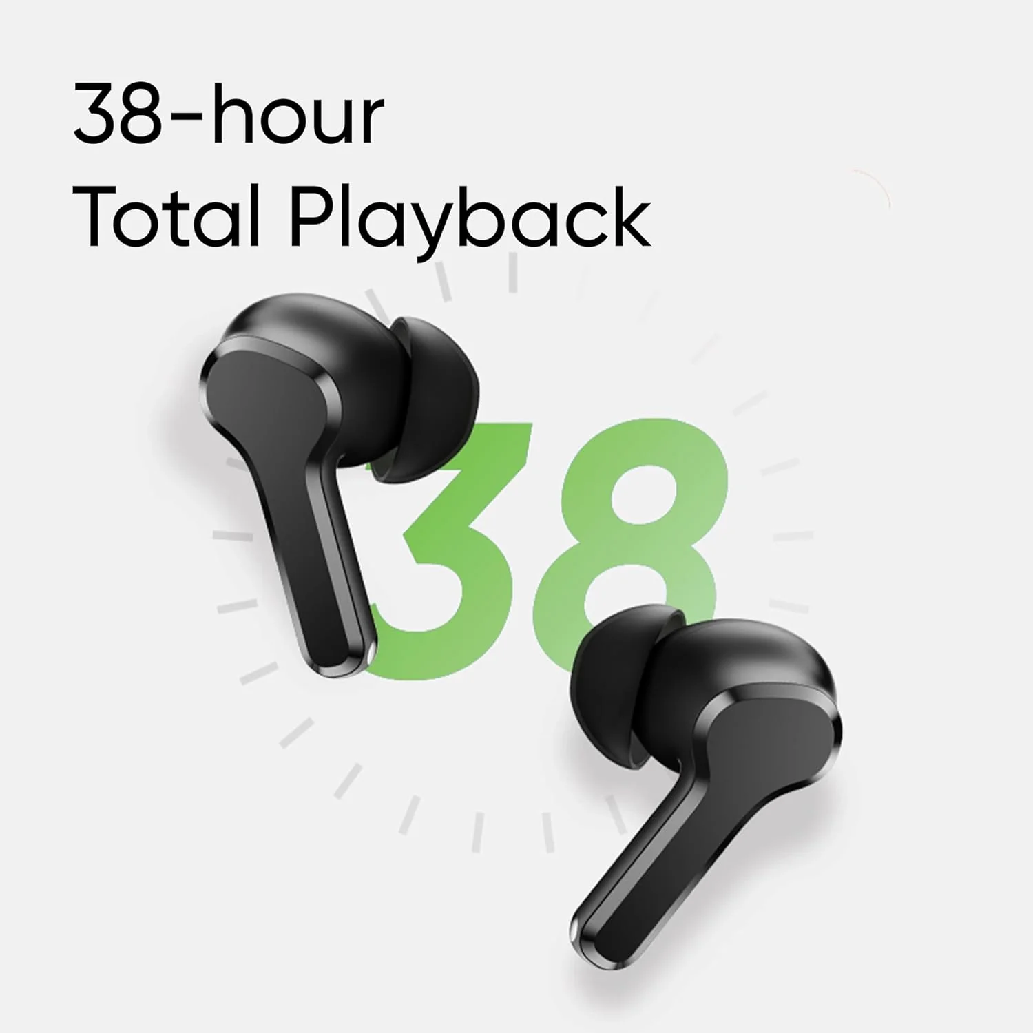 realme Earbuds T110 with Ai Enc for Calls, Upto 38 Hours of Playback and Fast Charging Bluetooth in Ear Headset (Punk Black, True Wireless) - Image 4