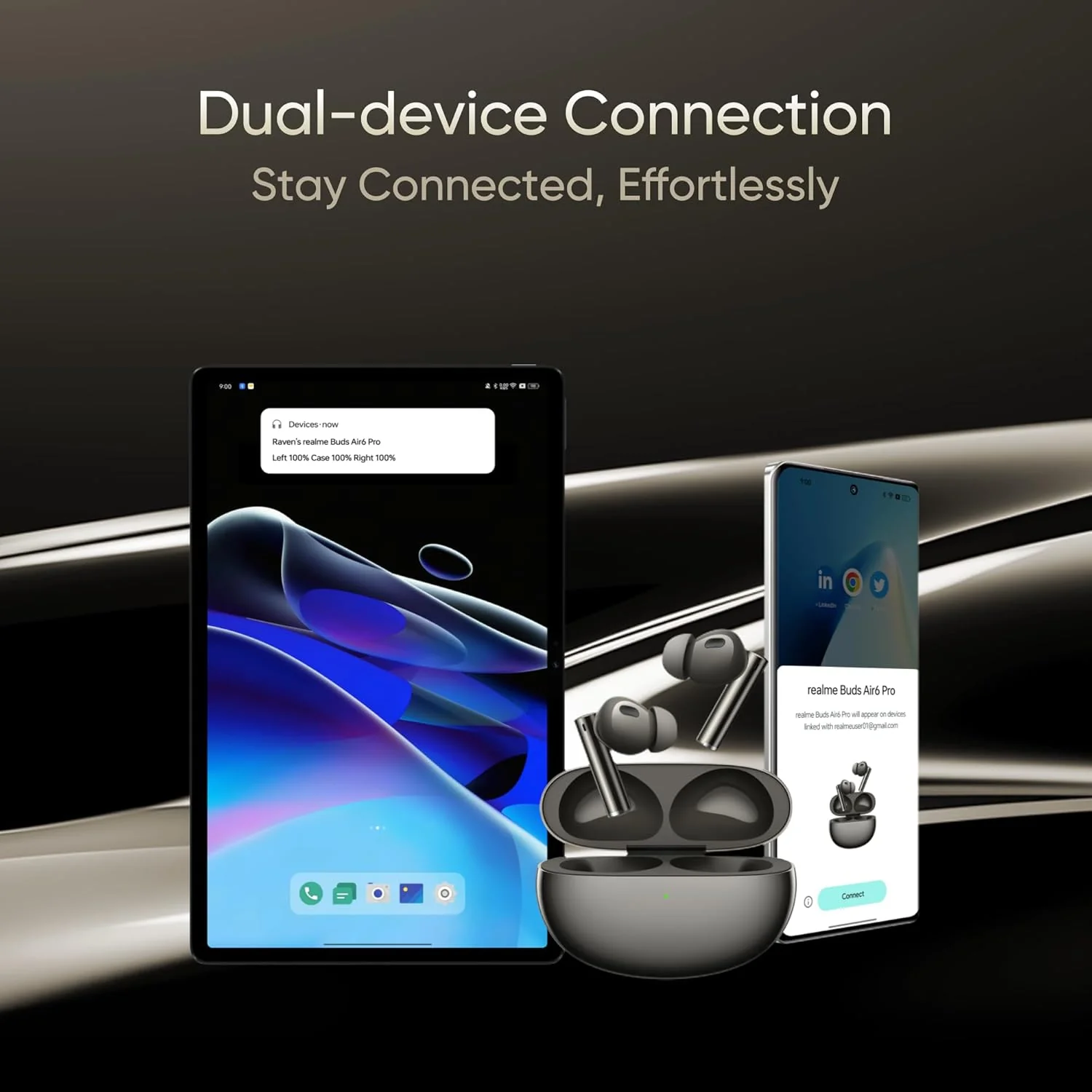 realme in Ear Wireless Buds Air 6 Pro with Dual Drivers (11MM+6MM tweeter), 40 Hrs Play Time,50 Db ANC, Lhdc 5.0, 55Ms Low Latency, 360° Spatial Audio, Ip55 Dust&Water Resistant, Bt V5.3 - Image 12