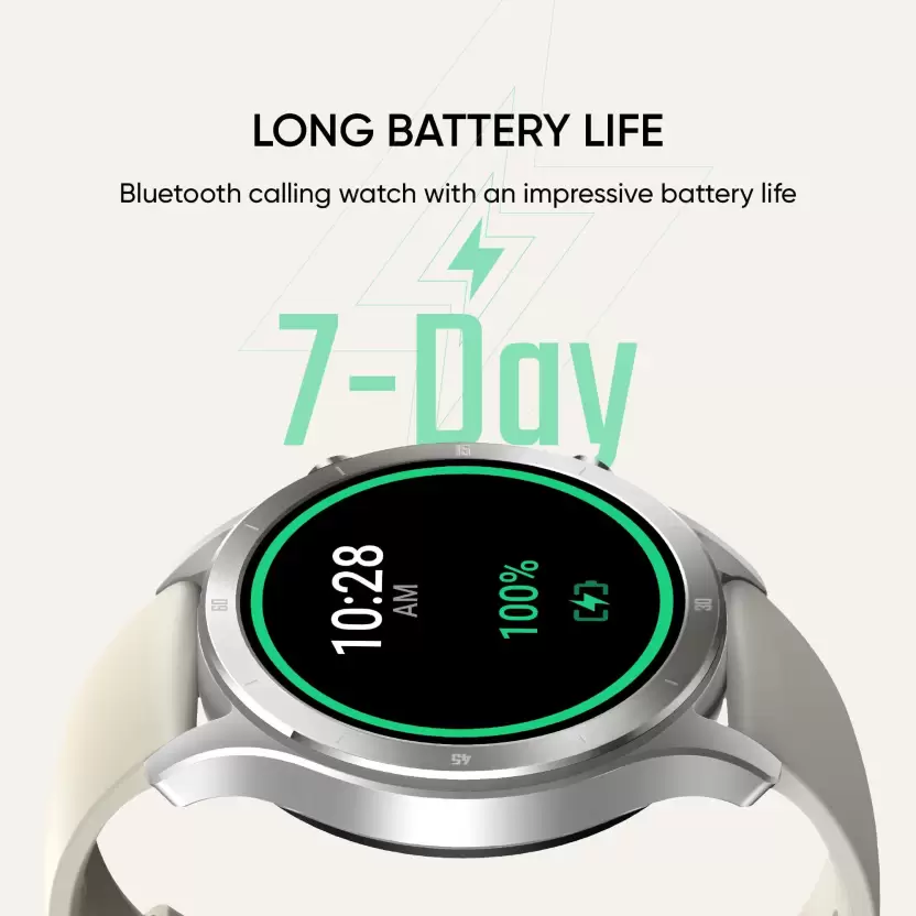 realme TechLife Watch R100 Bluetooth Calling & 1.32 in Metallic Dial Smartwatch - Image 4