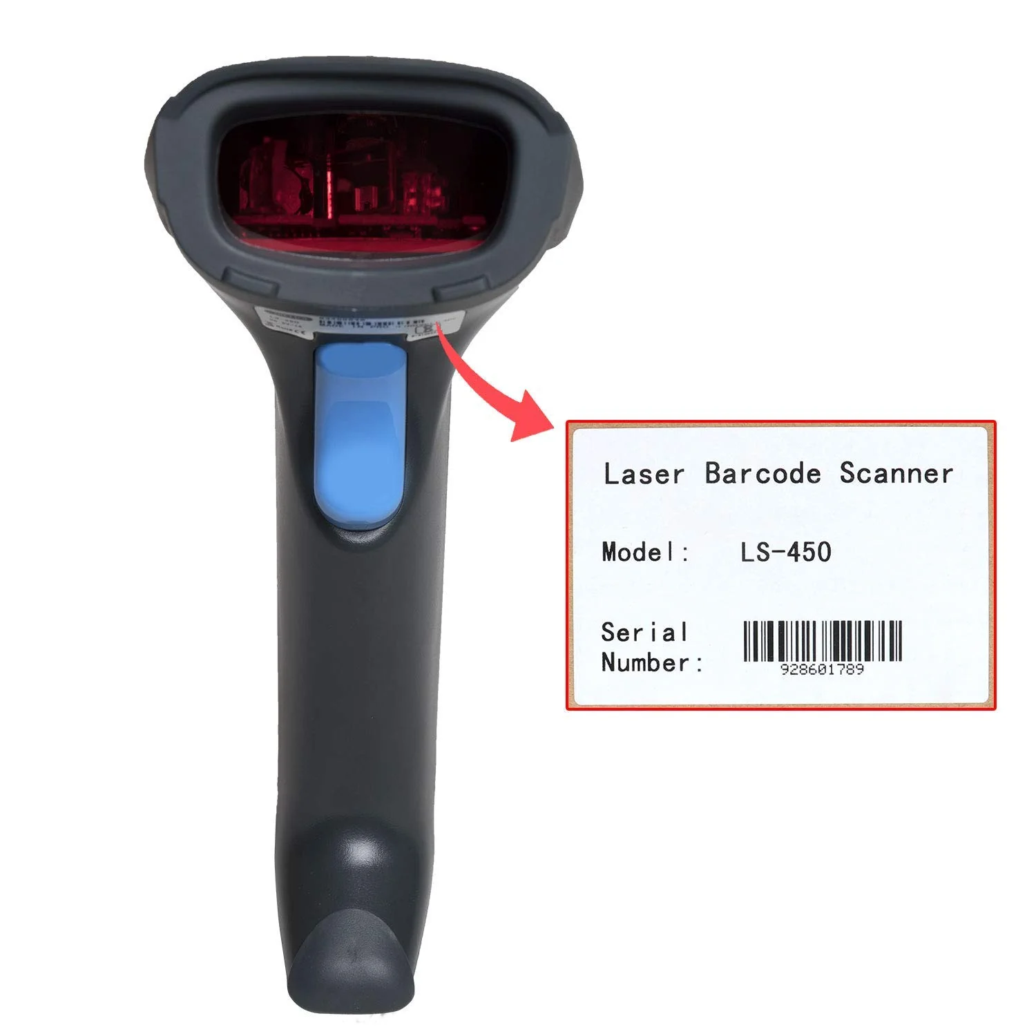 RETSOL LS 450 Laser Barcode Scanner BIS Approved Handheld 1D USB Wired Barcode Reader Optical Laser High Speed for Warehouse Supermarket POS System - Image 7