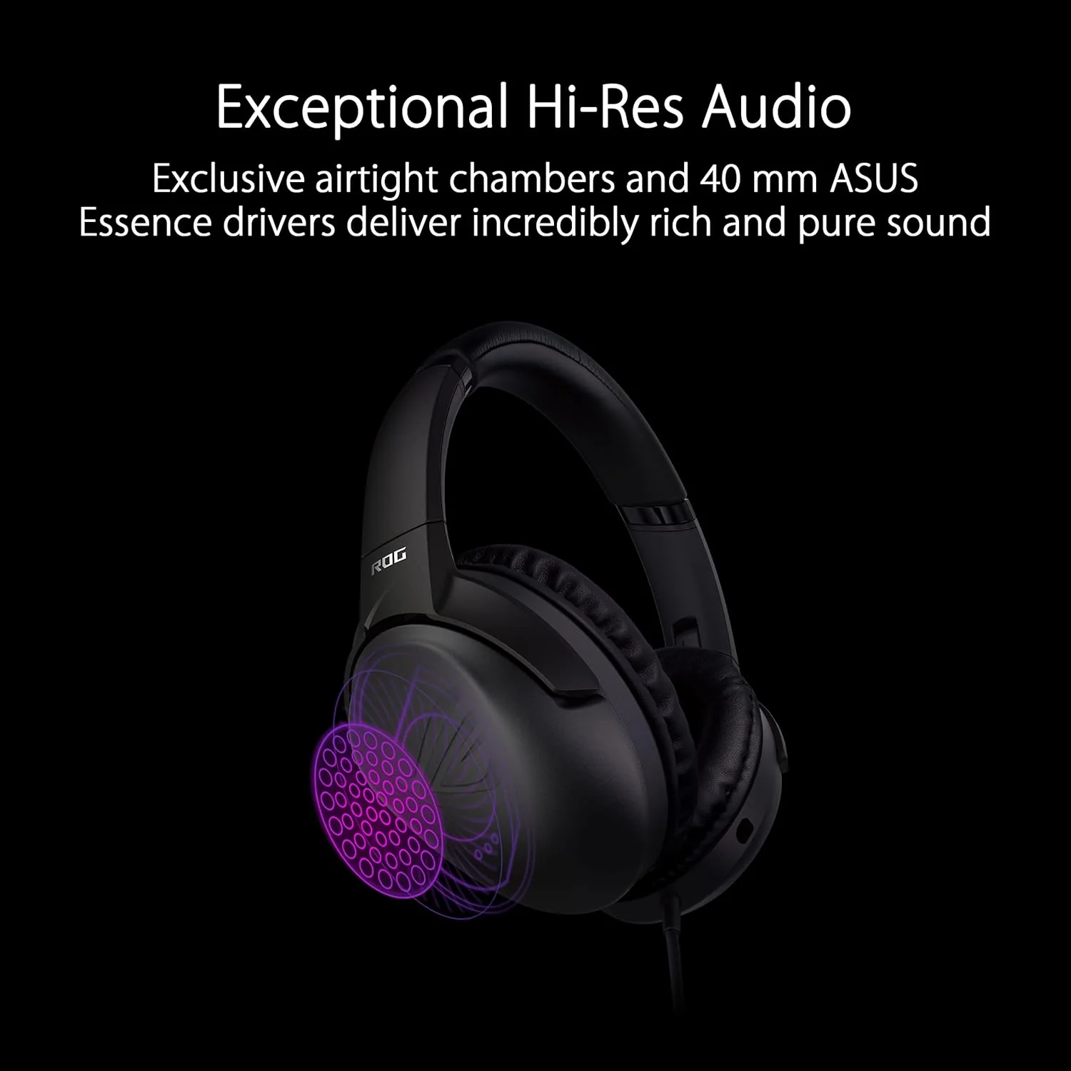 ROG Strix Go Core Wired Over The Ear Headphone with Mic (White) - Image 2