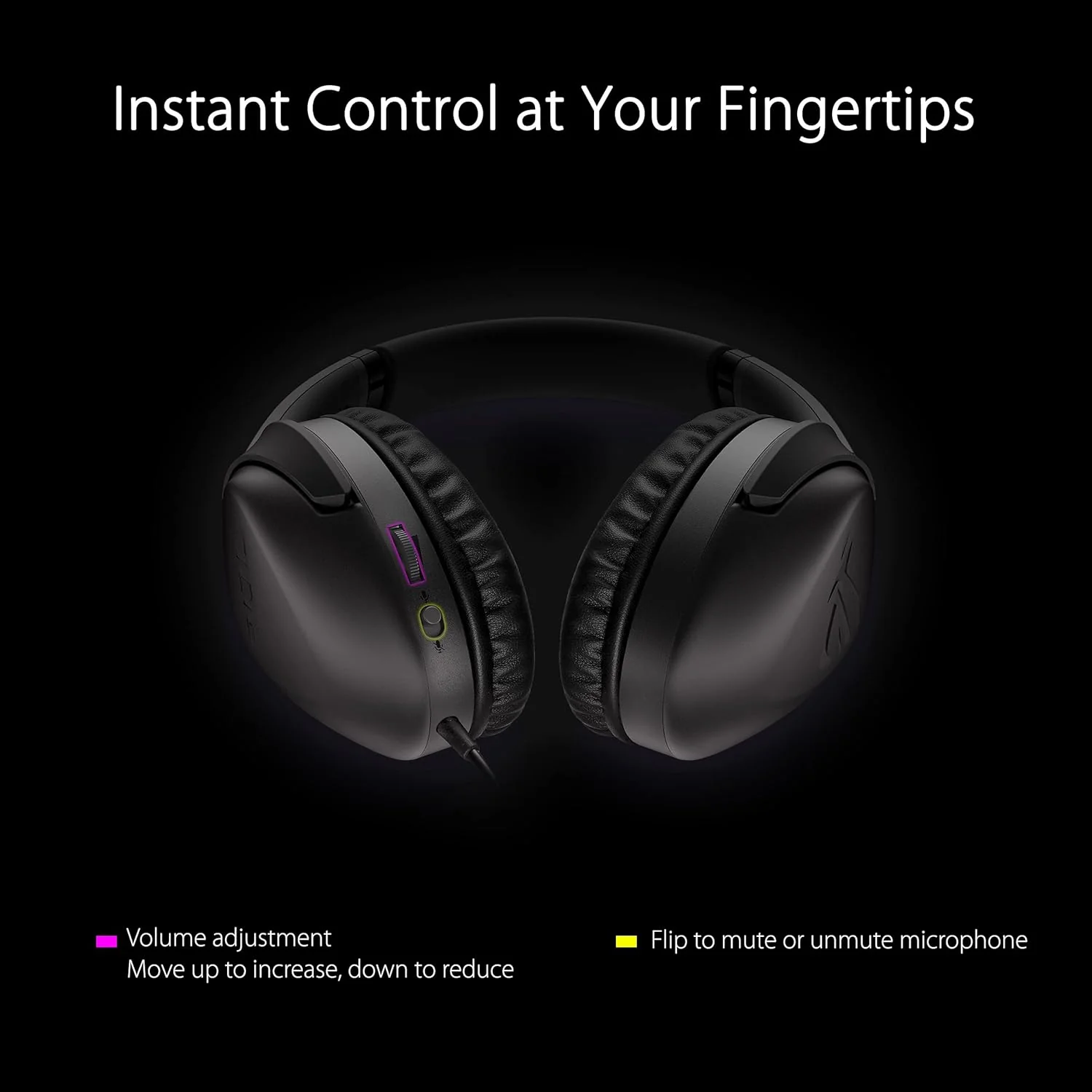 ROG Strix Go Core Wired Over The Ear Headphone with Mic (White) - Image 3