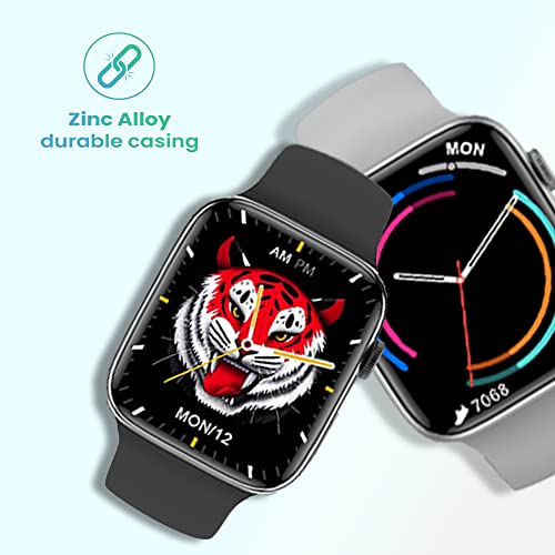 Salora Uwear Smartwatch with 1.9" Hd Display,Bt Calling,500+ Watch Faces,Heart&Spo2 Monitoring,11 Sports Modes,Sleep Monitor,Waterproof&7 Days Battery iOS Android Compatible 2023(Silver+Grey) - Image 6