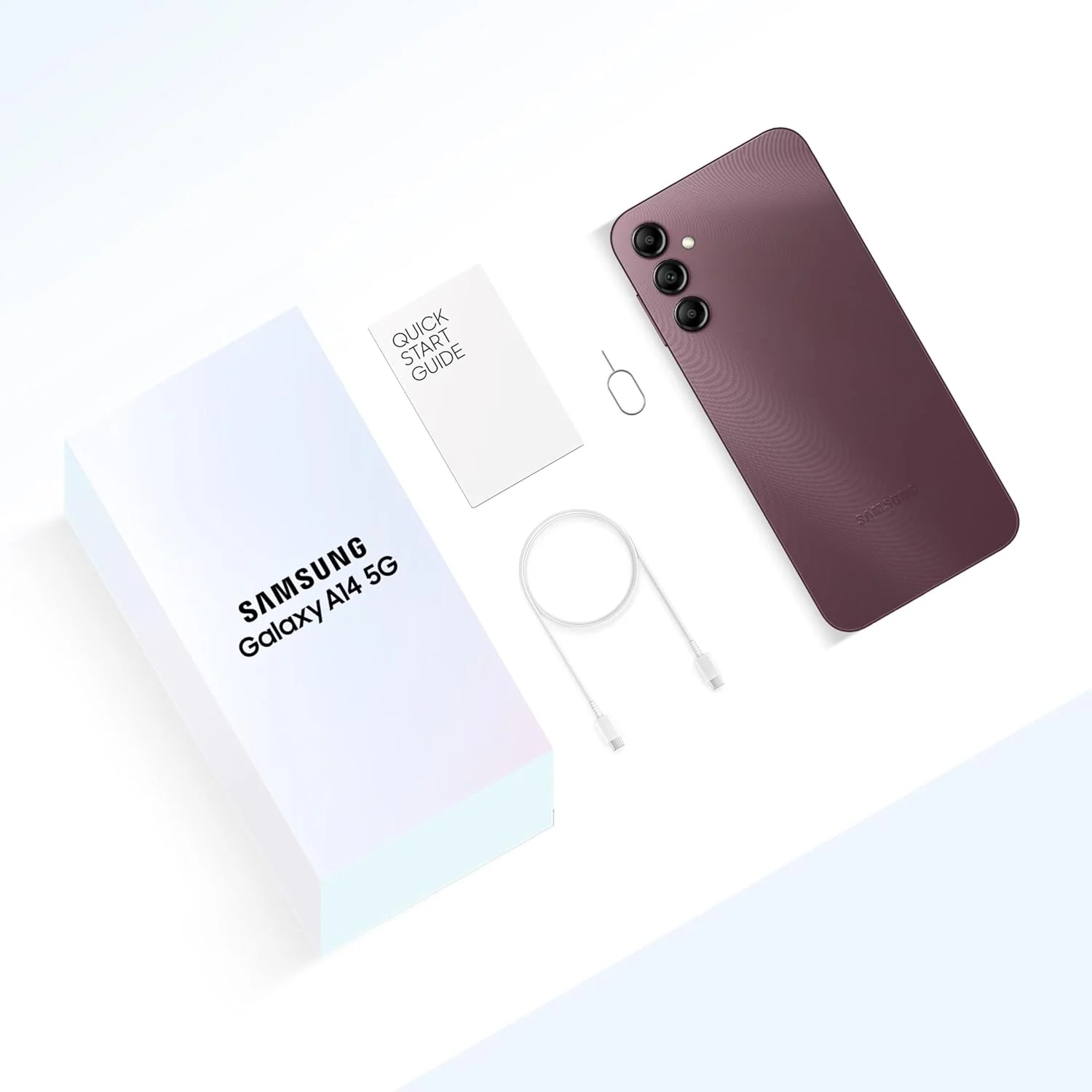 Samsung Galaxy A14 5G (Dark Red, 6GB, 128GB Storage) | Triple Rear Camera (50 MP Main) | Upto 12 GB RAM with RAM Plus | Without Charger - Image 3