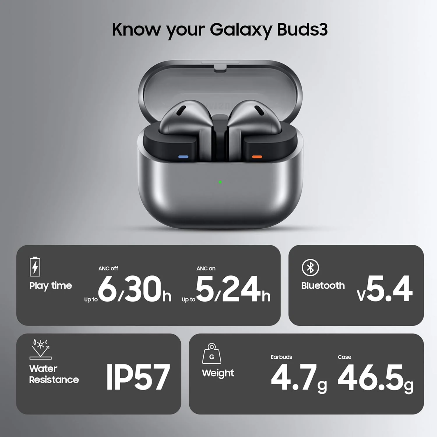 Samsung Galaxy Buds 3 with Galaxy AI Powered Real-time Interpreter | 24-bit Hi-Fi Audio | Up to 36H Battery | IP57 (CLEARANCE DEAL) - Image 7