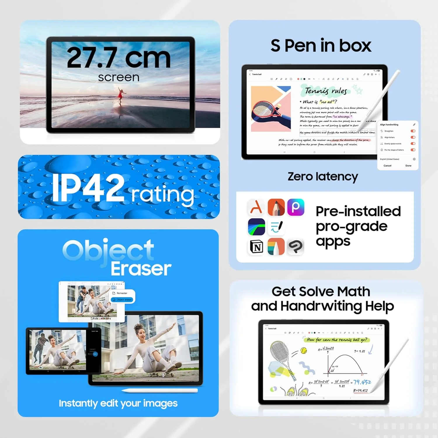 Samsung Galaxy Tab S10 Lite with AI, S Pen in-Box, 27.7 cm (10.9 inch) Display, Object Eraser, 90Hz Refresh Rate, Pre Loaded Pro Apps, IP42 Rating, 6GB RAM, 128GB Storage, Wi-Fi Tablet - Image 2