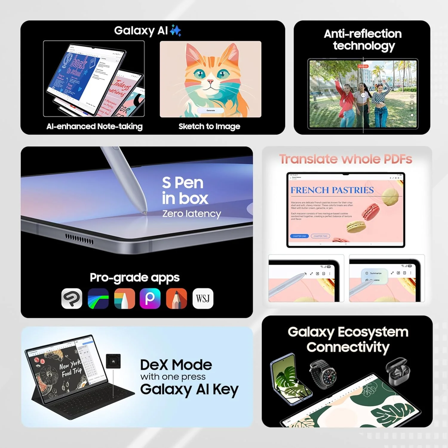 Samsung Galaxy Tab S10 Ultra [Smartchoice], S Pen in-Box, 36.99 cm (14.6 inch) Dynamic AMOLED 2X Display, 12 GB RAM, 256 GB Storage, Wi-Fi Tablet, Moonstone Gray - Image 2