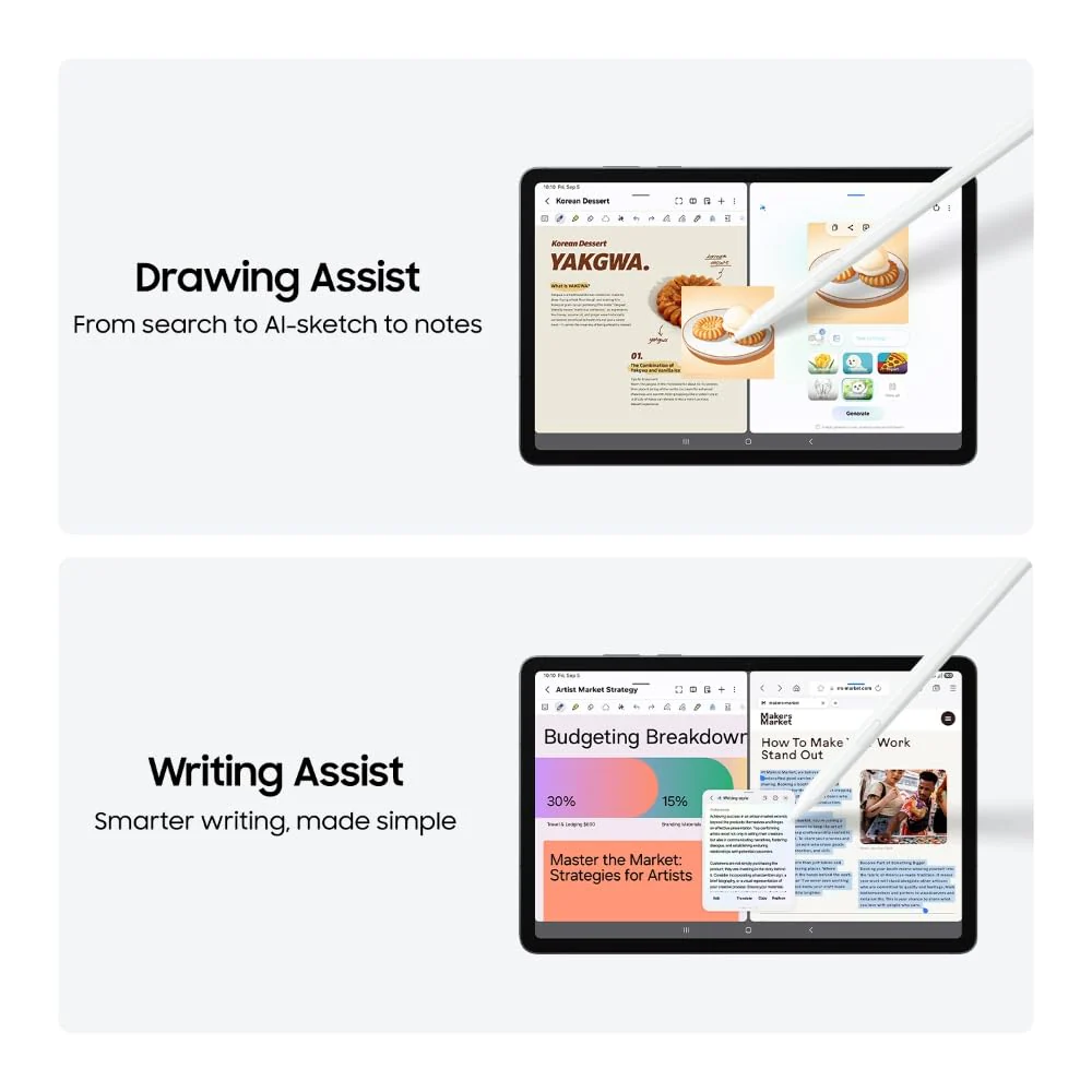 Samsung Galaxy Tab S11 with AI, Hexagonal S-Pen in-Box, 27.8 cm (11 Inch) Dynamic AMOLED 2X Display, 120Hz Refresh Rate, Pre Loaded Pro Apps, 12GB RAM, 256GB Storage, Wi-Fi Tablet, Silver - Image 3