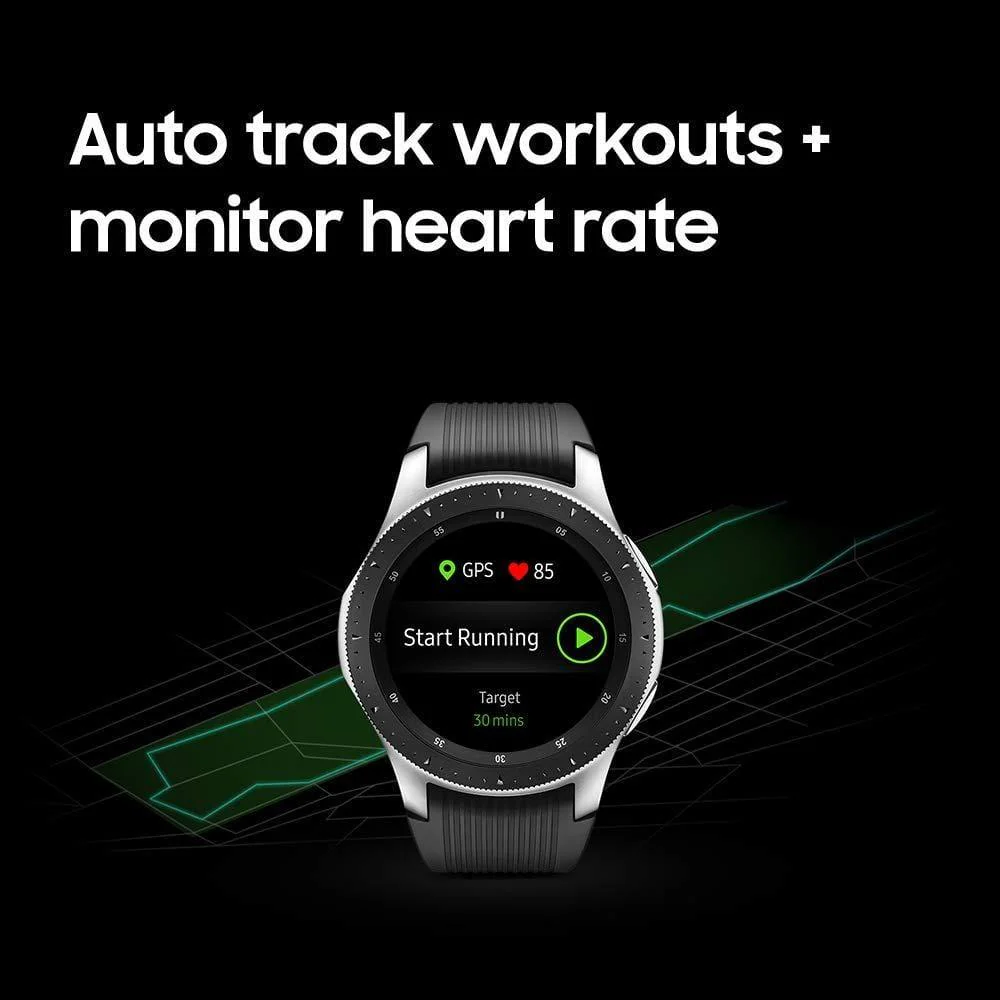 Samsung Galaxy Watch 46 mm LTE Smartwatch  (Black Strap, Regular) SM-R805FZSAINU - Image 3