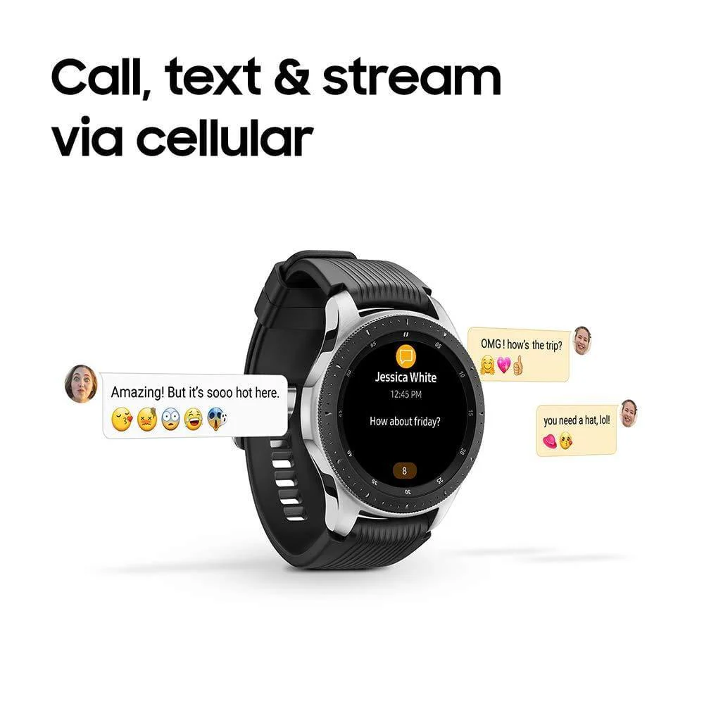Samsung Galaxy Watch 46 mm LTE Smartwatch  (Black Strap, Regular) SM-R805FZSAINU - Image 5