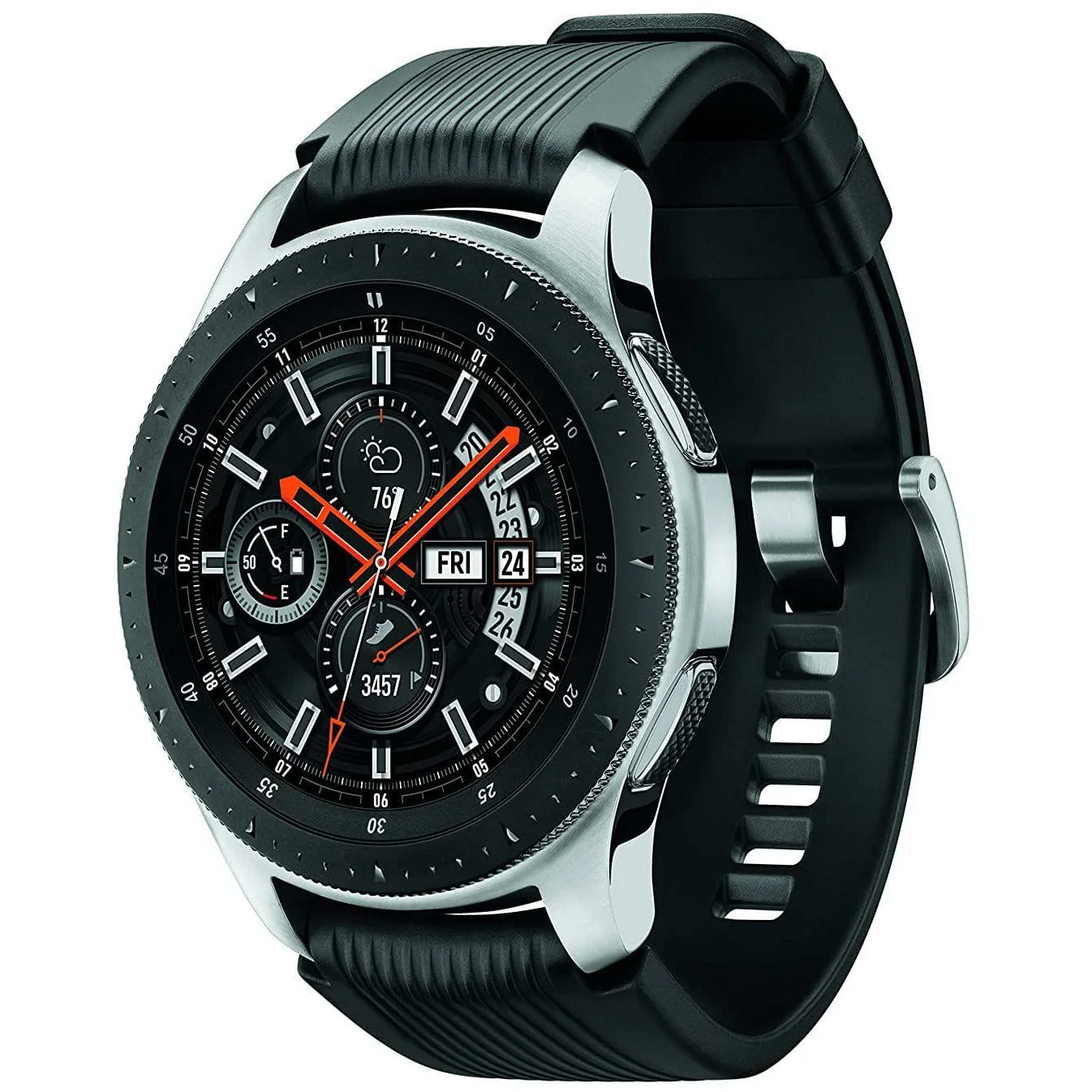 Samsung Galaxy Watch 46 mm LTE Smartwatch  (Black Strap, Regular) SM-R805FZSAINU - Image 8