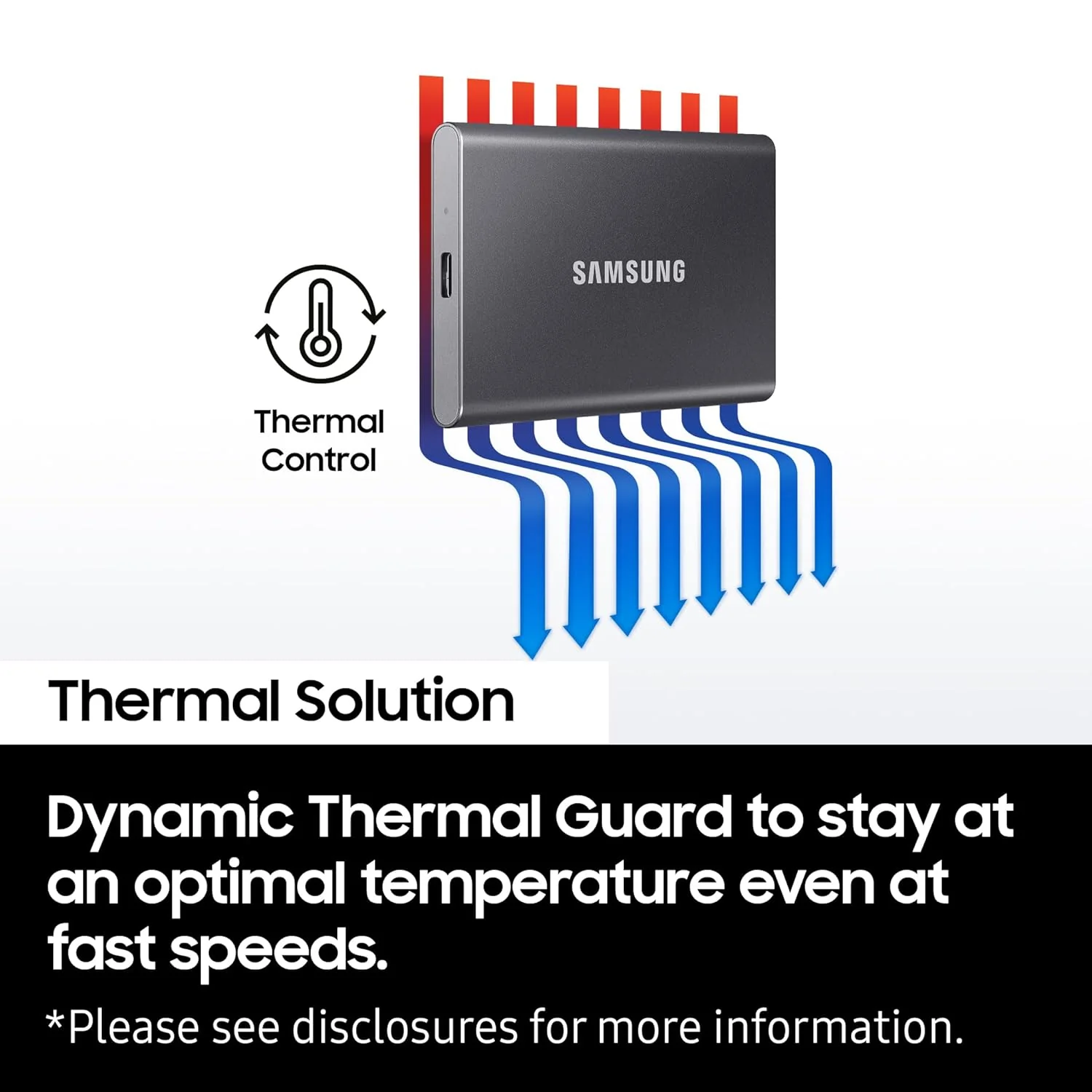 Samsung T7 Portable SSD, 4TB External Solid State Drive, Speeds Up to 1,050MB/s, USB 3.2 Gen 2, Reliable Storage for Gaming, Students, Professionals, MU-PC4T0T/WW, Gray - Image 5