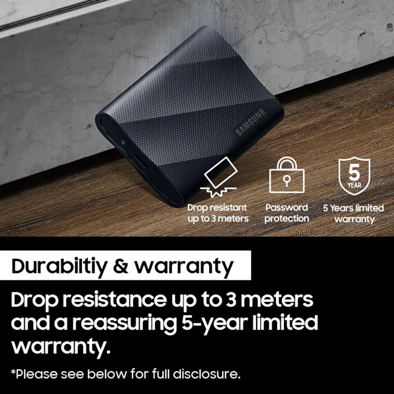 Samsung T9 Portable External SSD 2TB, USB 3.2 Gen 2x2, up to 2,000 MB/s Read Speed, Reliable Storage for Professional Creators - videographers, Graphic Designers, Artists, MU-PG2T0B/WW, Black (BRAND NEW/SEALED) - Image 2