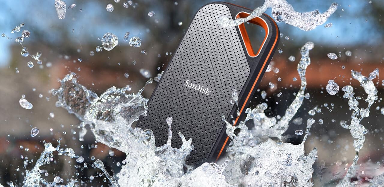 SanDisk 2TB Extreme Pro Portable SSD 2000MB/s R/ W, Upto 3 meter drop protection with IP65 water and dust resistance, Metal Enclosure, PC, MAC & TypeC Smartphone Compatible, 5Y Warranty,External SSD - Image 2