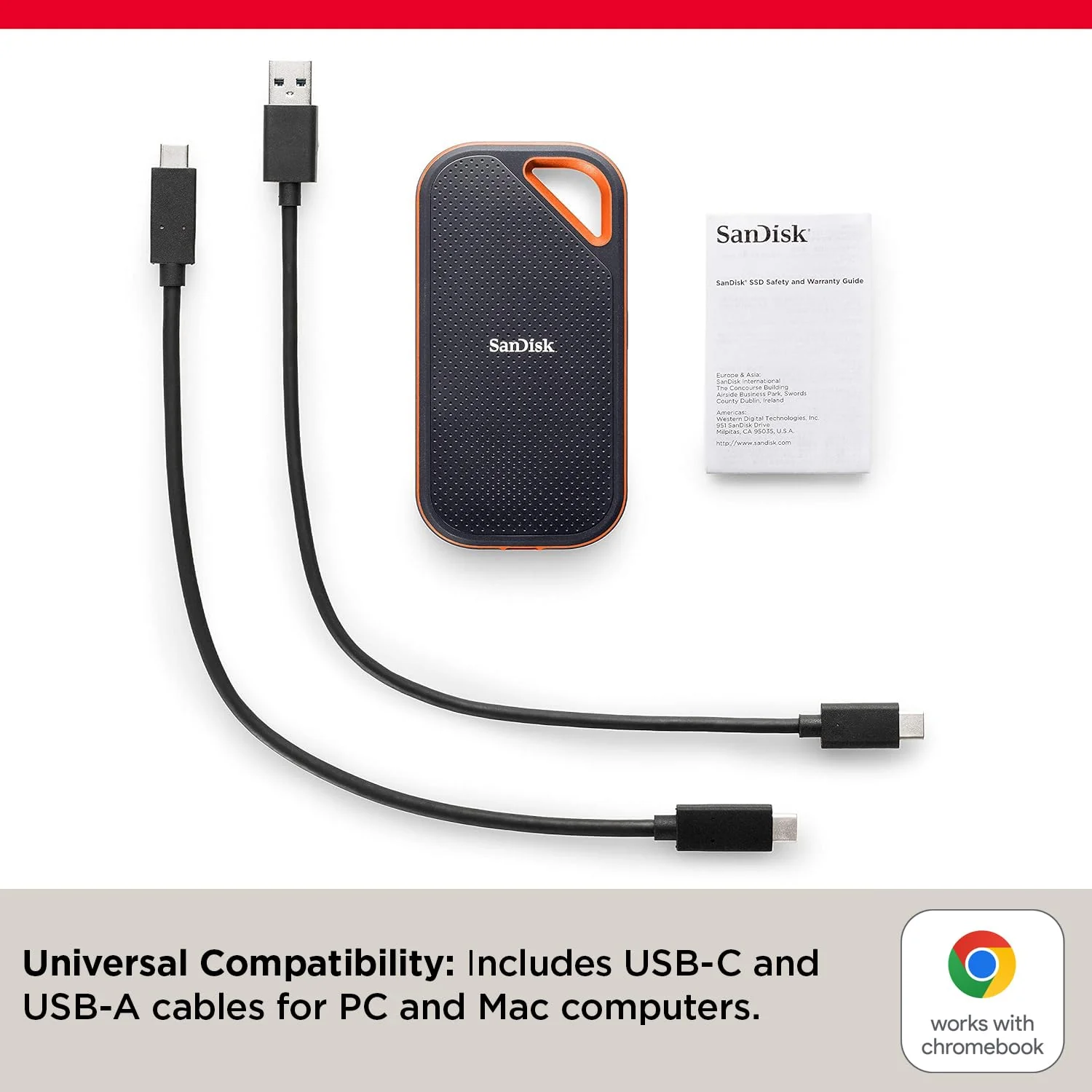SanDisk 2TB Extreme Pro Portable SSD 2000MB/s R/ W, Upto 3 meter drop protection with IP65 water and dust resistance, Metal Enclosure, PC, MAC & TypeC Smartphone Compatible, 5Y Warranty,External SSD - Image 4