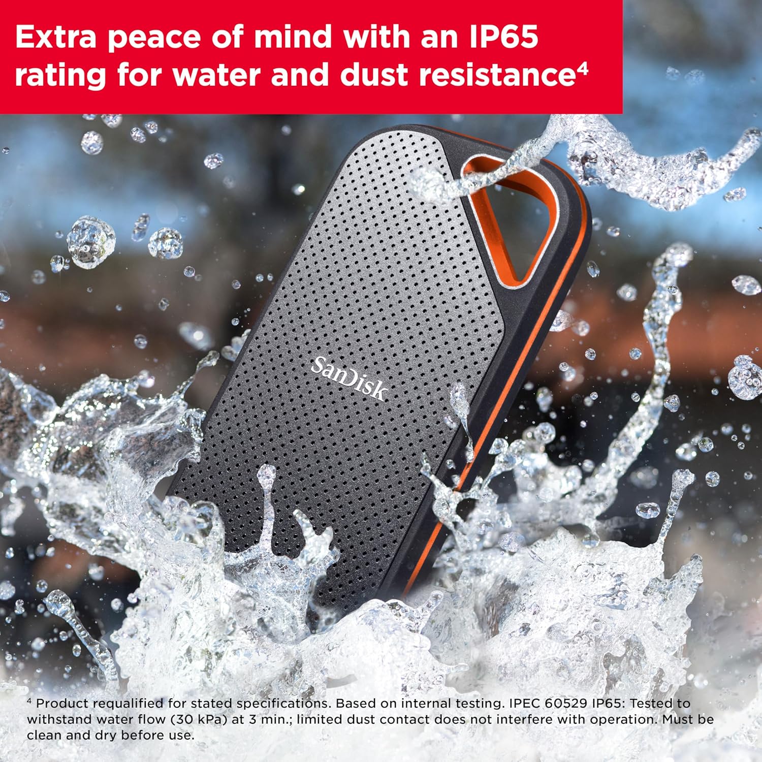 SanDisk 2TB Extreme Pro Portable SSD 2000MB/s R/ W, Upto 3 meter drop protection with IP65 water and dust resistance, Metal Enclosure, PC, MAC & TypeC Smartphone Compatible, 5Y Warranty,External SSD - Image 6