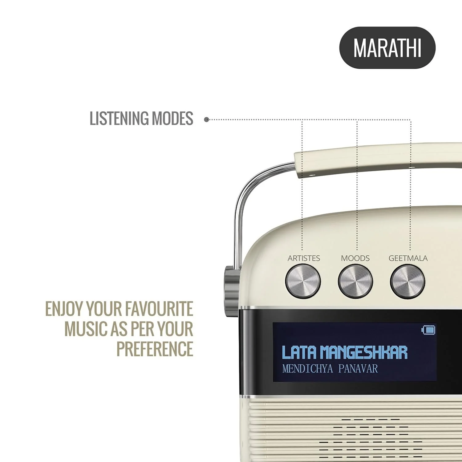 Saregama Carvaan Bengali - Portable Music Player with 5000 Preloaded Songs, FM/BT/AUX - Image 6