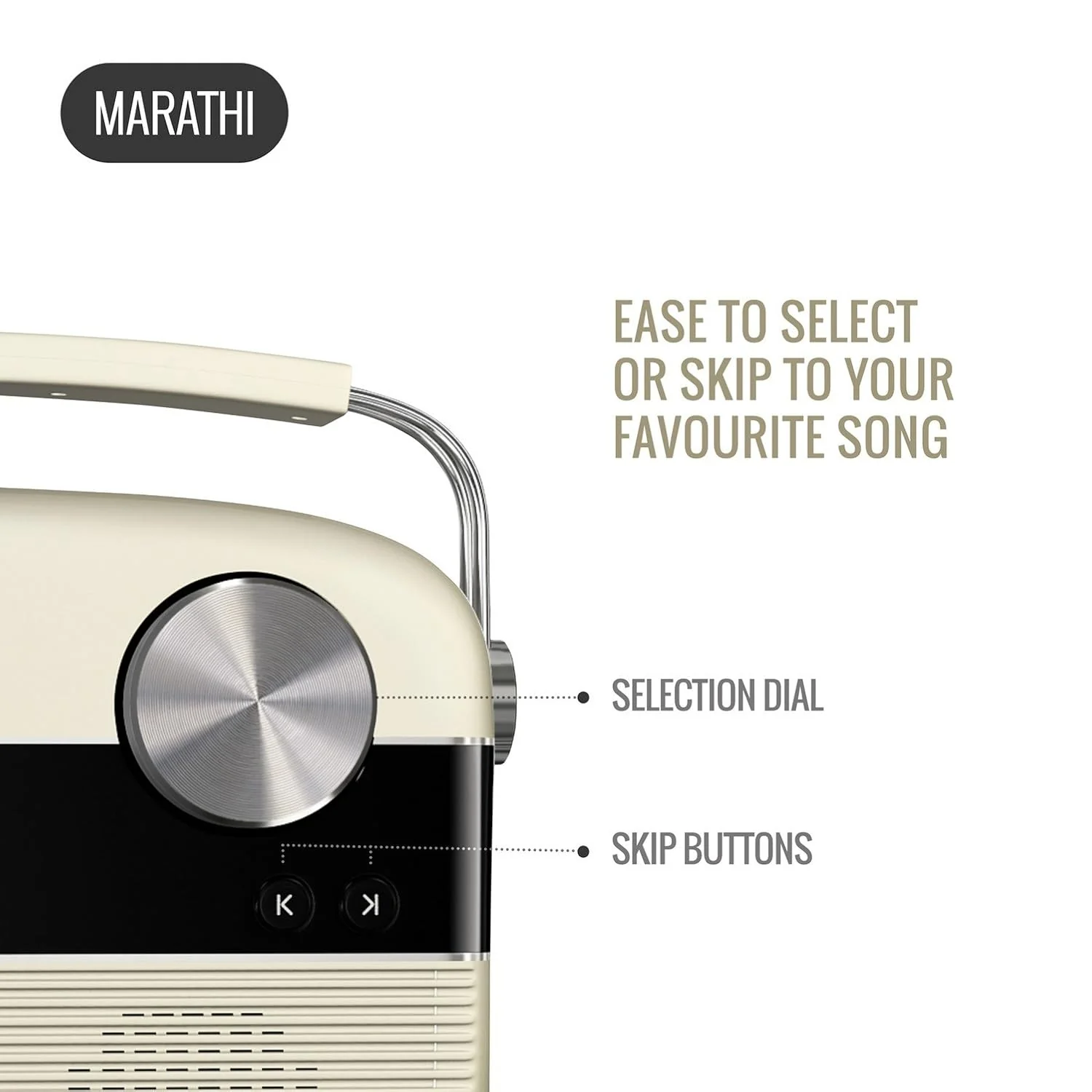 Saregama Carvaan Bengali - Portable Music Player with 5000 Preloaded Songs, FM/BT/AUX - Image 7