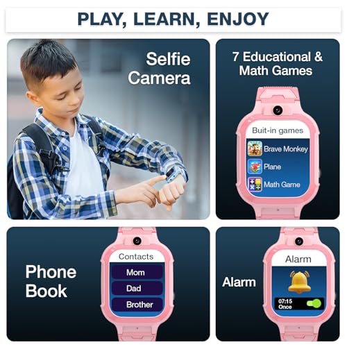 sekyo 'Carepal Pro' Kids Smart Watch for Boys/Girls | 4G Sim, HD Video Calling, Live GPS Tracking |App Control, Habit Coach, Games, Pedometer, Safe Zone Alert, SOS, Family Chat | SmartWatch for Kids - Image 9