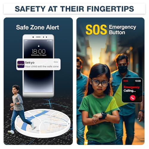 sekyo Magic Pro 4G Smart Watch for Kids | Video Call, Live GPS Location, Family Chat, Geo Fence, Parent Control App, History Route, Pedometer, Math Games, Habit Coach | Smartwatch for Kids/Boys/Girls - Image 5