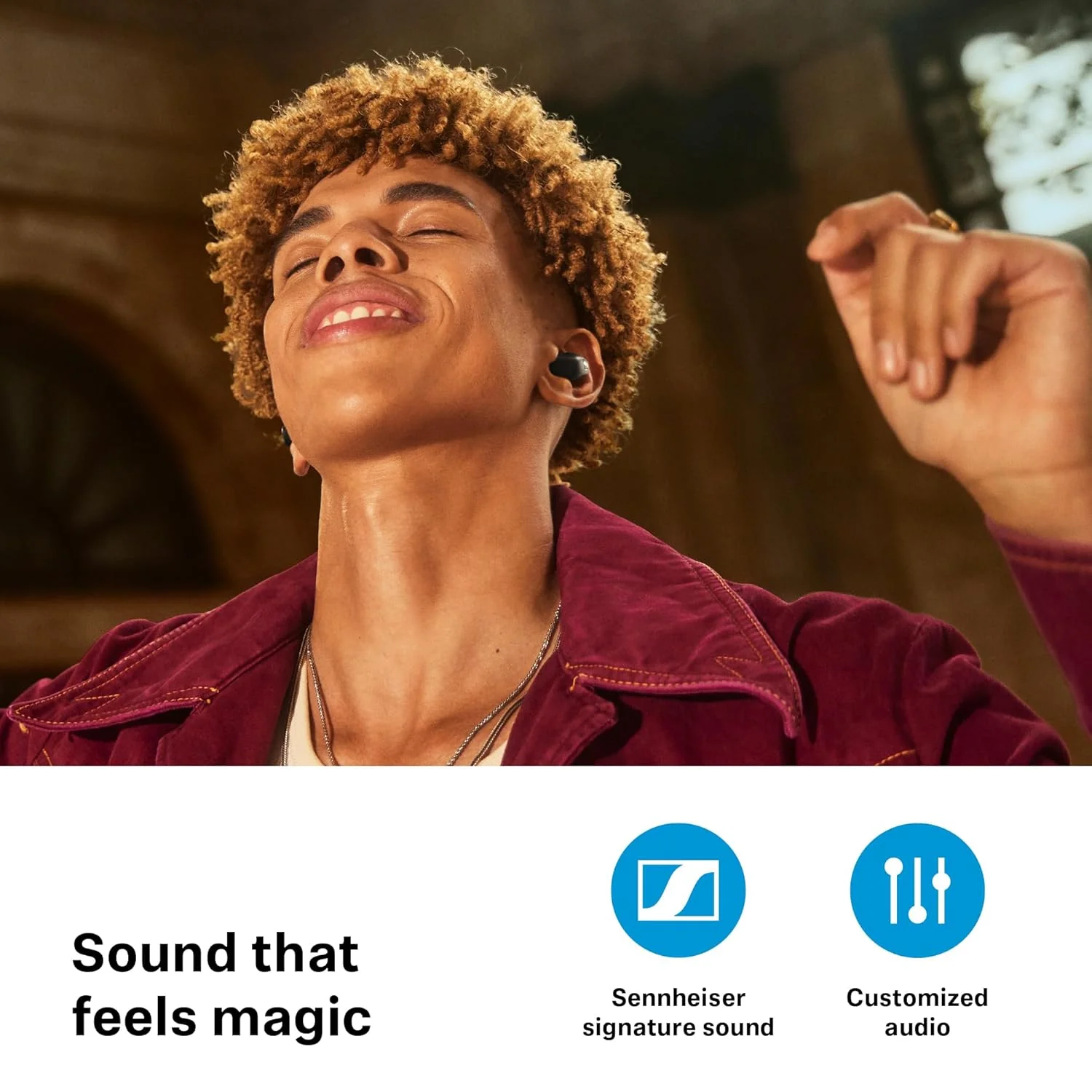 Sennheiser Accentum True Wireless in Ear Earbuds with Bluetooth 5.3 & Auracast Technology,Crystal-Clear Sound,28 Hr Battery,Touch Interface,Hybrid ANC,IP54 Black - Image 5