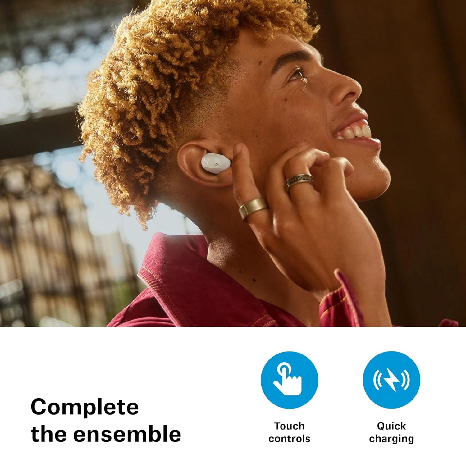Sennheiser Accentum True Wireless in Ear Earbuds with Bluetooth 5.3 & Auracast Technology,Crystal-Clear Sound,28 Hr Battery,Touch Interface,Hybrid ANC,IP54 Black - Image 7