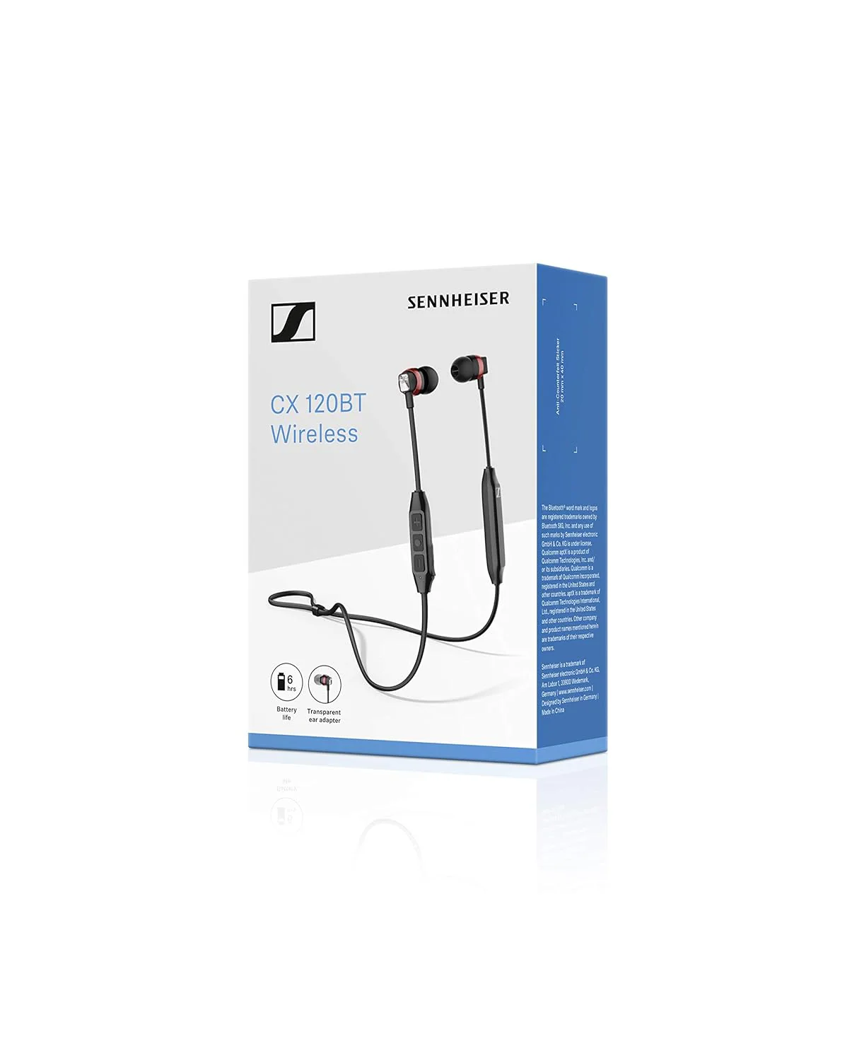 Sennheiser CX 120BT Wireless Bluetooth in Ear Neckband Headphone with Mic (Black) - Image 6