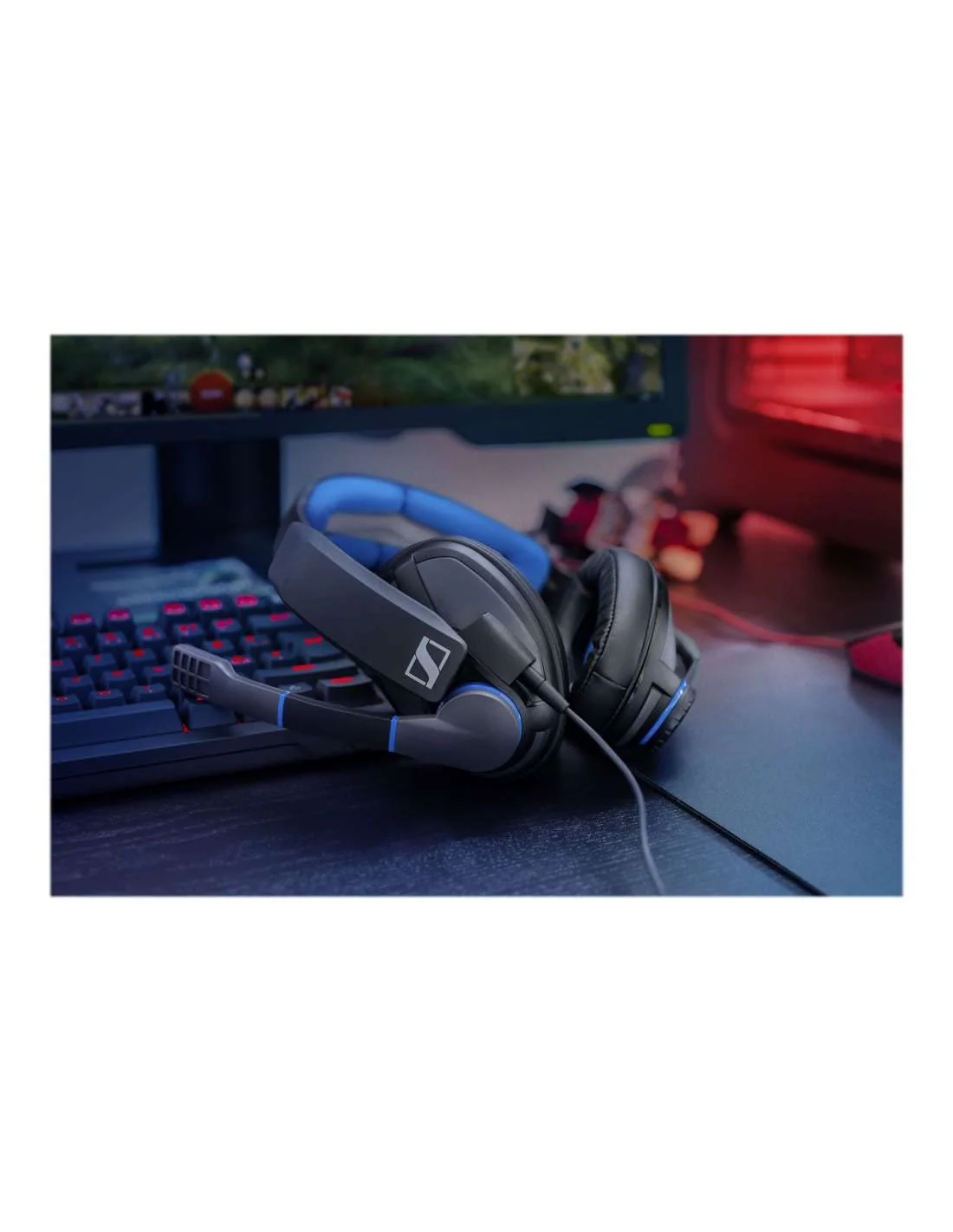 Sennheiser GSP 300 Wired Over Ear Headphones with Mic (Blue/Black) - Image 9