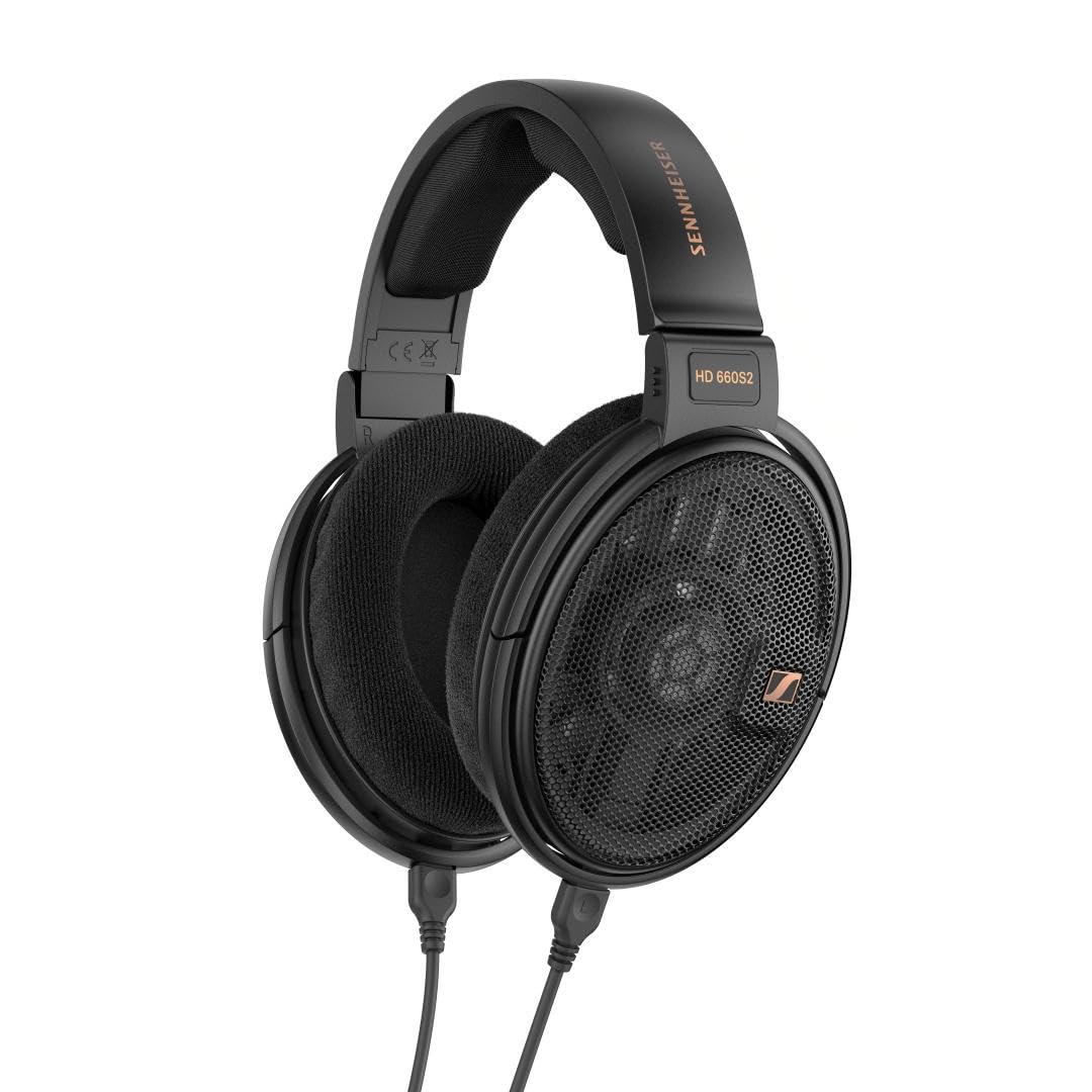 Sennheiser HD 660S2 Open‑Back Hi-Res Audiophile Headphones, Ultra‑Light Aluminum Voice Coil, Extended Sub‑Bass, 300 Ohm Impedance & Airflow Transducer, Plush Ear Cushions, Premium Comfort, 2Y Warranty