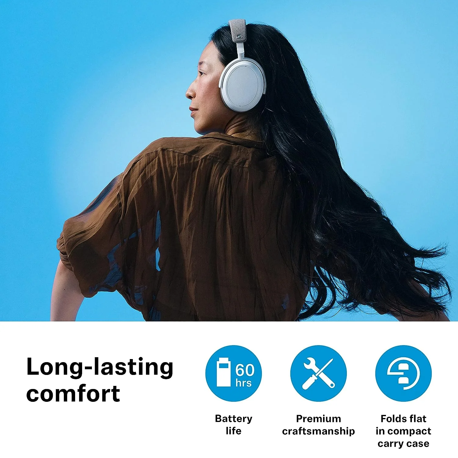 Sennheiser Momentum 4 Wireless Headphones - Over Ear Headset for Crystal-Clear Calls with Adaptive Noise Cancellation - Image 4