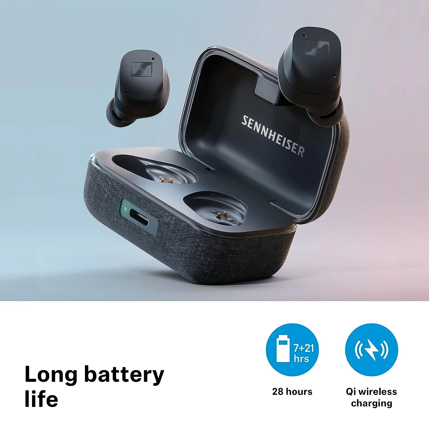 Sennheiser Momentum True Wireless 3 in Ear Earbuds - Headphone with Mic for Music and Calls with Adaptive Noise Cancellation - Image 3