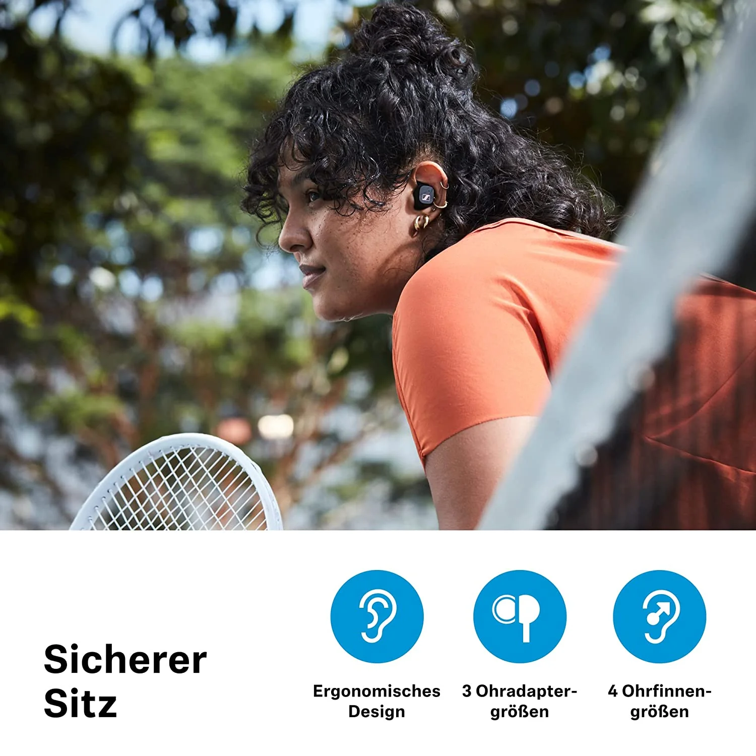 Sennheiser Sport True Wireless in Ear Earbuds Bluetooth Headphone with Mic (Black) - Image 5
