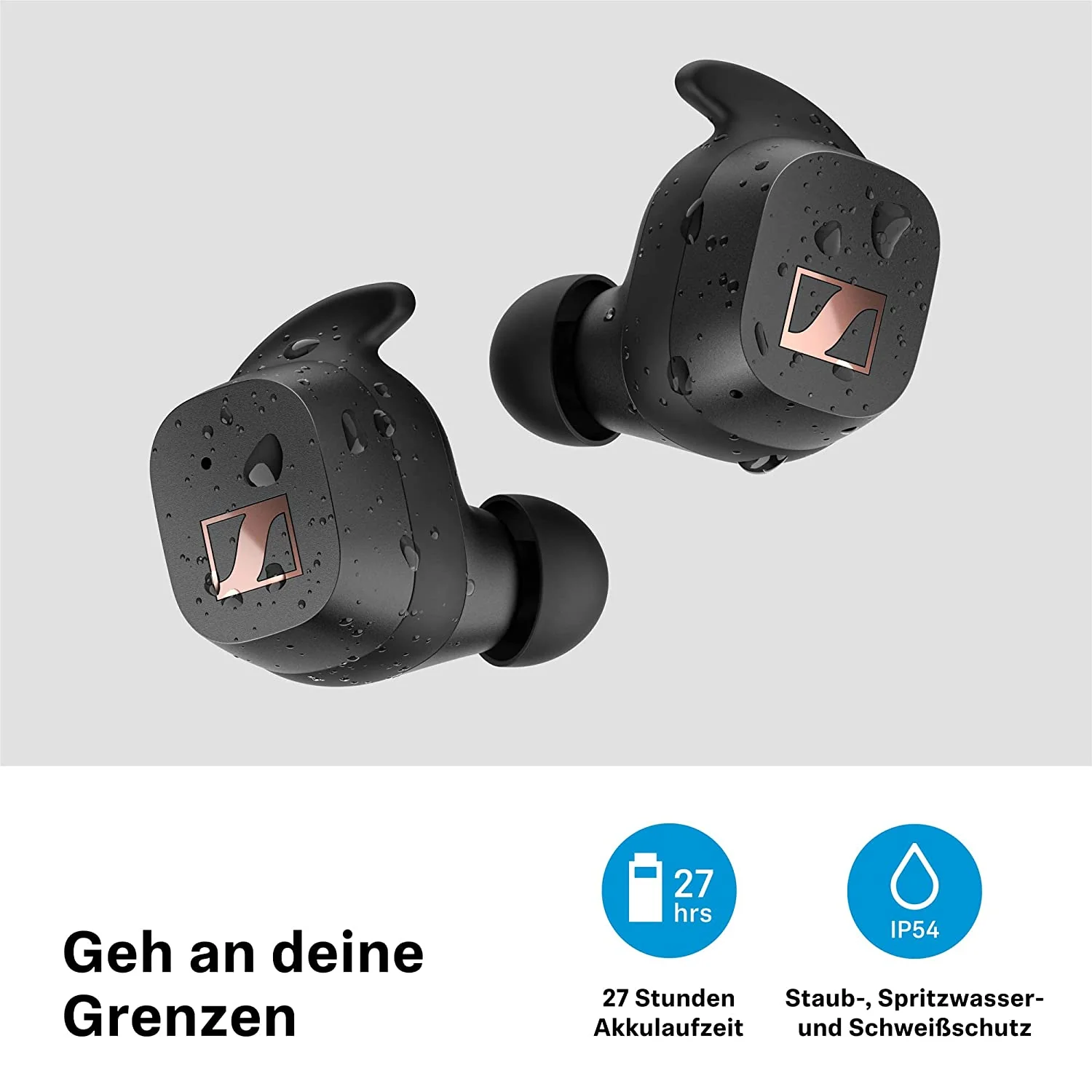 Sennheiser Sport True Wireless in Ear Earbuds Bluetooth Headphone with Mic (Black) - Image 6