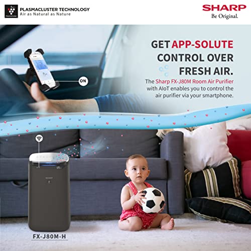 SHARP Room Air Purifier FX-J80M-H with High Density Plasmacluster™ Ion Technology, Haze Mode, Sleep Mode and Anti-Pollen Mode | Coverage Area: upto 680 ft² - Image 6