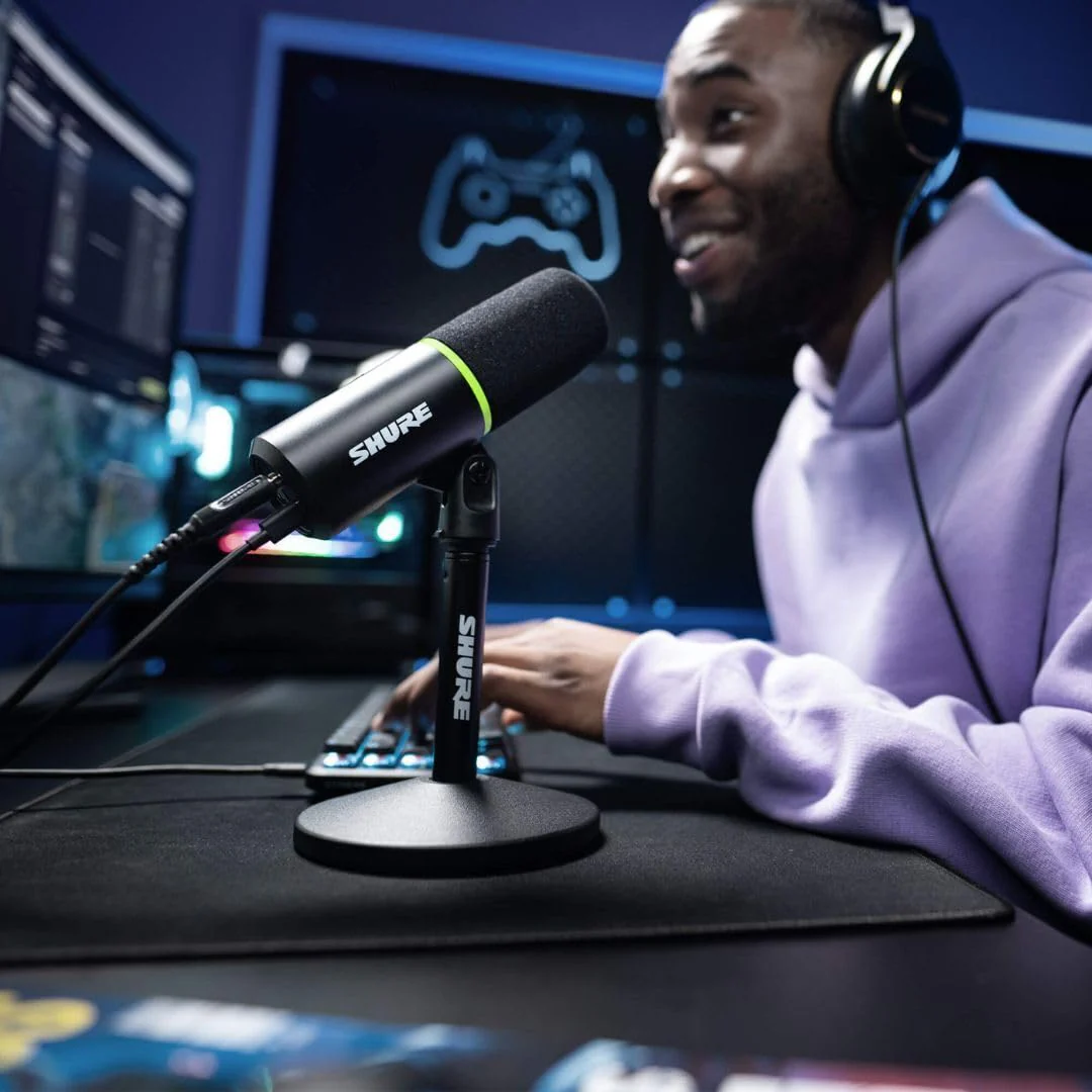 Shure MV6 Gaming Microphone, Dynamic USB PC Mic for Gaming & Streaming - Desktop Stand, Background Noise Cancellation, Tap-to-Mute & 3.5mm Output for Real-Time Headphone Monitoring - Image 3