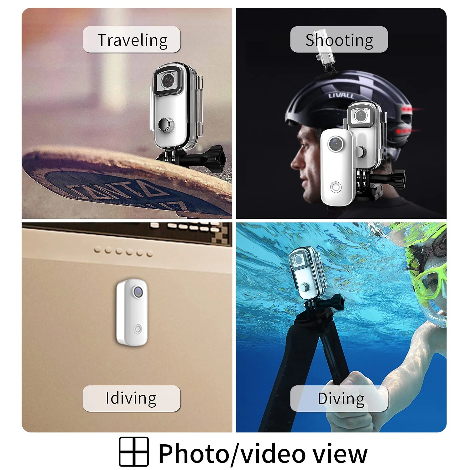SJCAM C100 1080P 30fps 30M Waterproof Magnetic Body Action Camera, Optical 15MP | WiFi 2.4 GHZ | Micro-USB Port | Landscape Mode | Portrait Mode | Webcam | White - Image 7