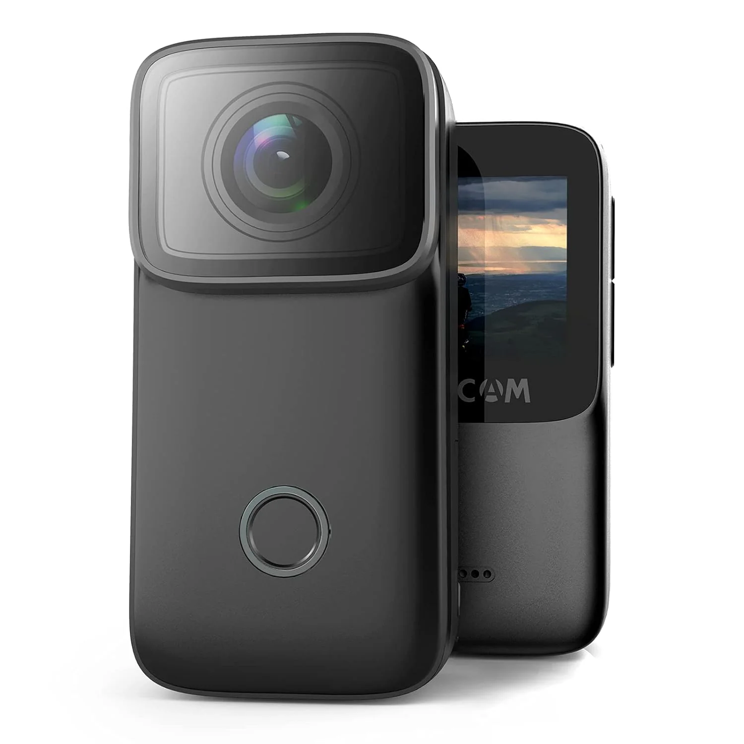 SJCAM C200 Action Camera 4K 24FPS Optical 16MP | Magnetic Body & Hands Free | 6-Axis Gyro Stabilizer | WiFi 2.4 GHZ | Insta Go | Webcam | Video Recording | Mini Vlogging Cam (Black)