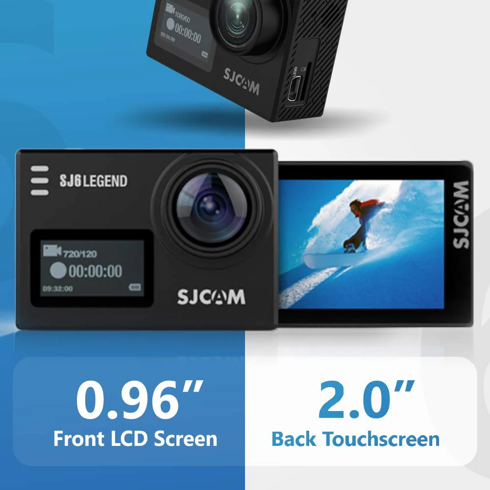 SJCAM SJ6 Legend 16 MP 4K 24fps 5.08 cm (2.0") LCD Touch Screen Action Camera (Black) - Image 6