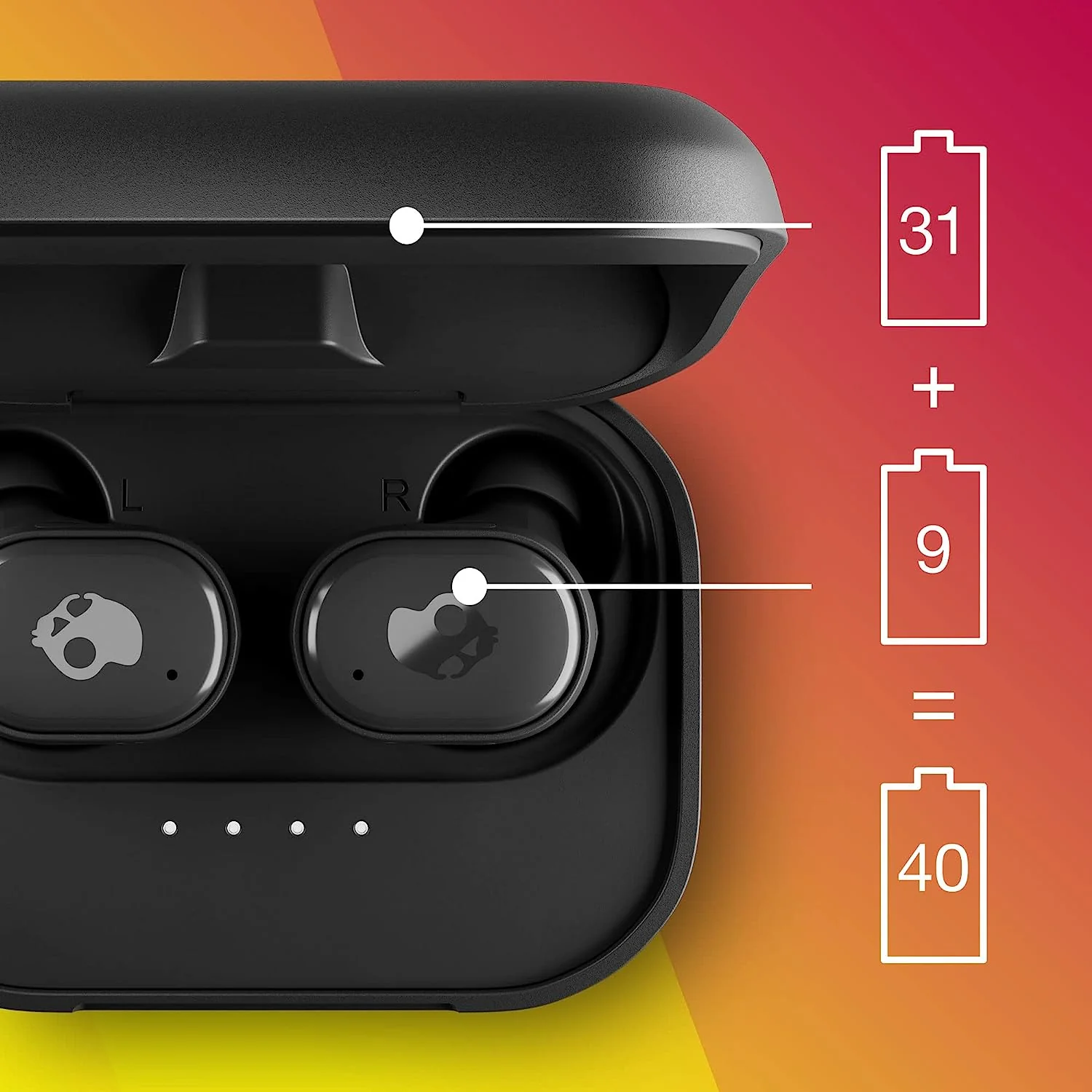Skullcandy Grind in-Ear Wireless Earbuds, 40 Hr Battery, Skull-iQ, Alexa Enabled, Microphone - Image 3