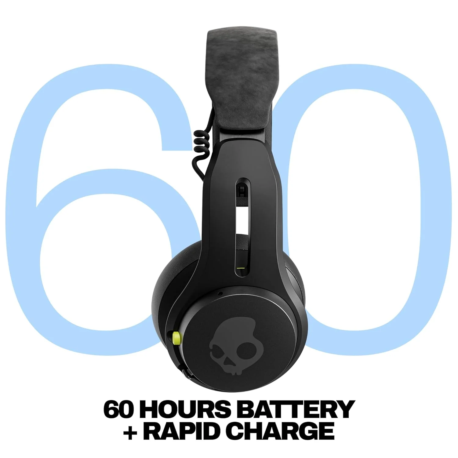 Skullcandy Icon ANC On-Ear Wireless Bluetooth Headphones - Active Noise Cancelling, 97.5dB 60Hr Battery + Rapid Charge, Mic, Adjustable Stay-Aware Mode - Image 4