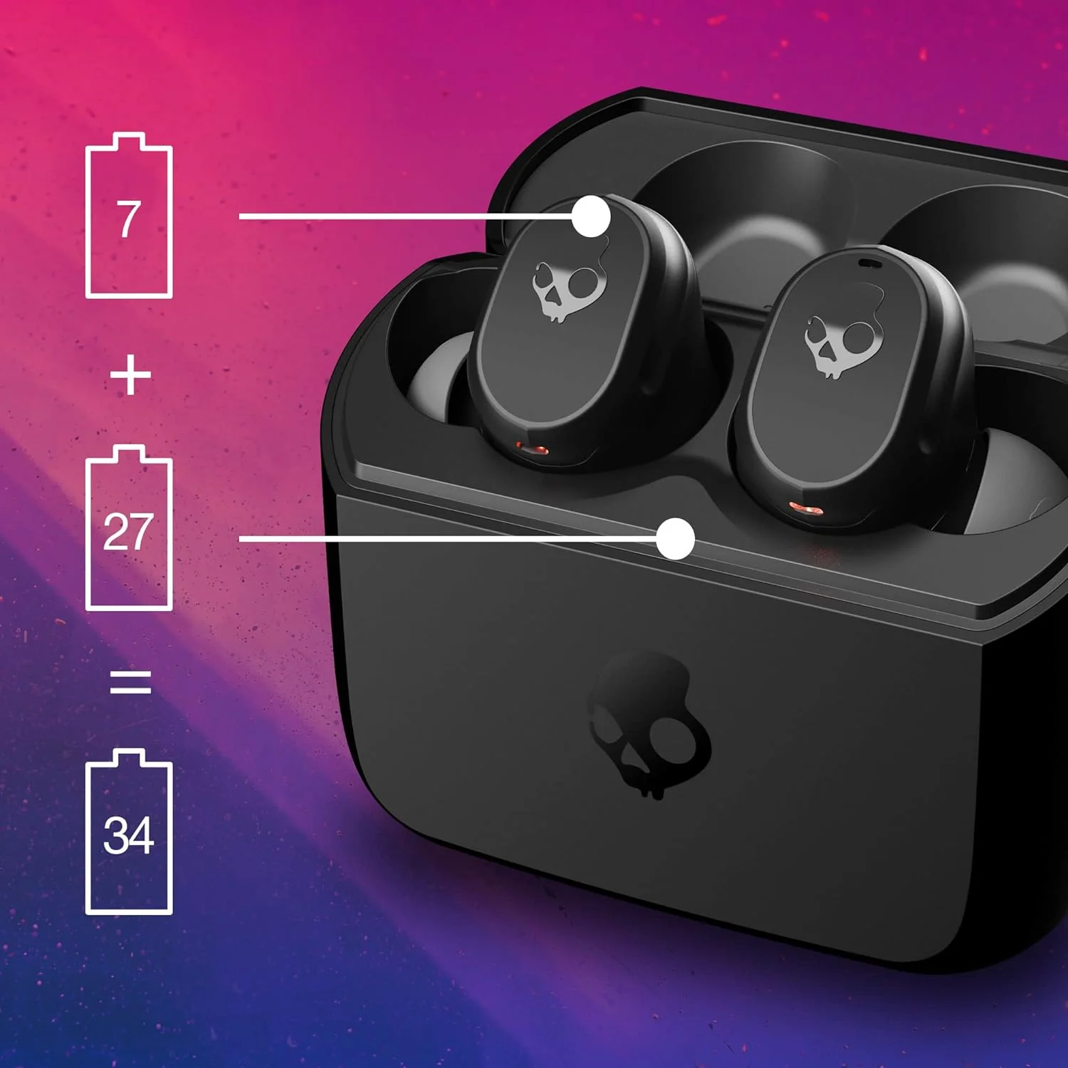 Skullcandy Mod in-Ear Wireless Earbuds, 34 Hr Battery, Microphone - Image 3
