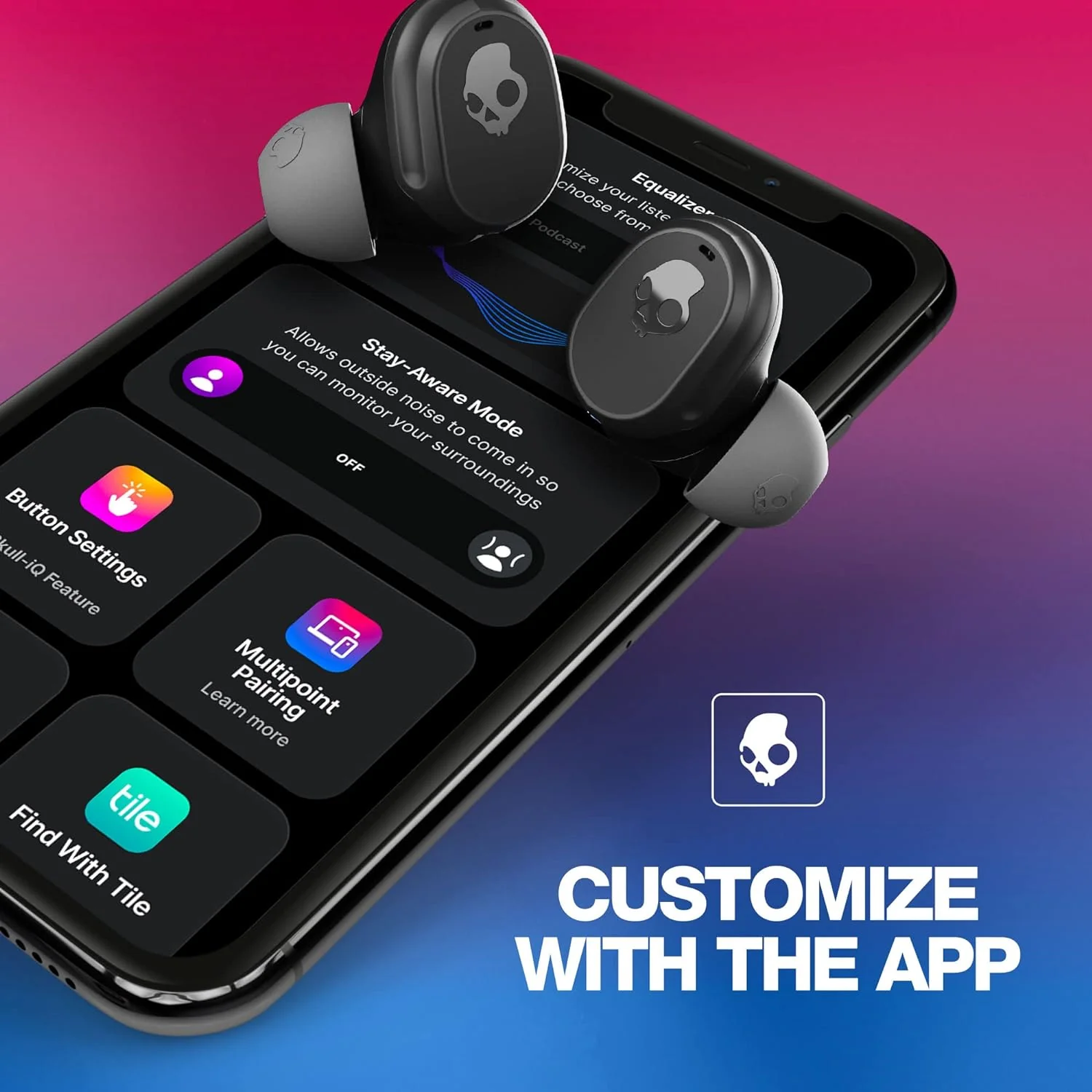 Skullcandy Mod in-Ear Wireless Earbuds, 34 Hr Battery, Microphone - Image 4