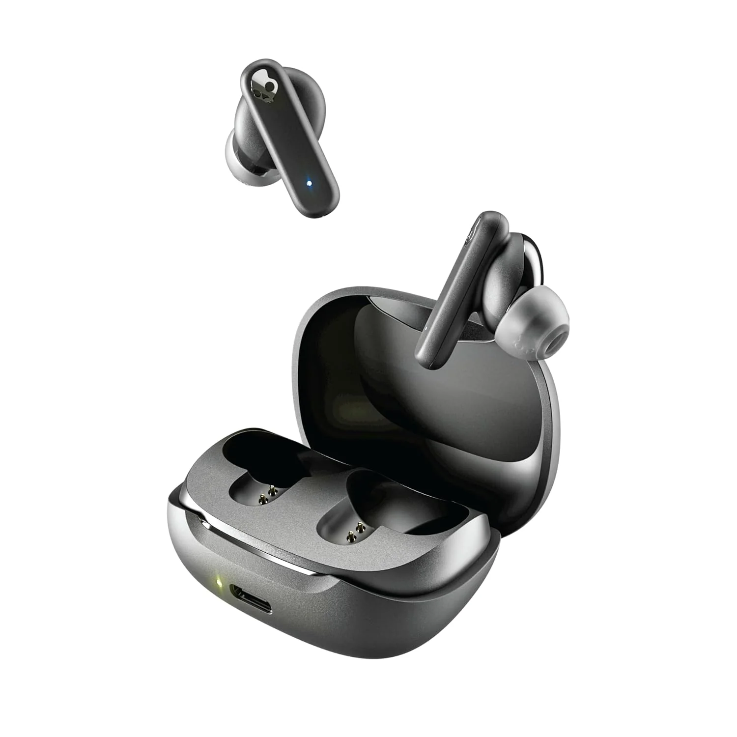 Skullcandy Smokin Buds Wireless in Ear Earbuds – ENC Clear Calls, Music/Movie/Podcast EQ Modes, 20Hr Battery + Rapid Charge, Touch Controls, Solo Bud Use, IPX4 Water Resistant